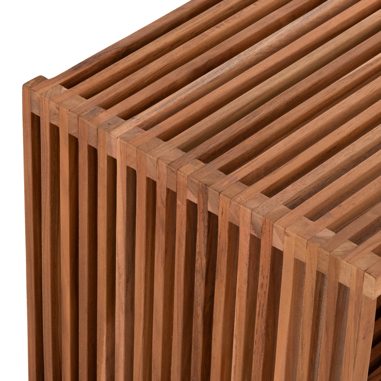 Странична маса 9482 тиково дърво естествен цвят 40x40.5x40.5см