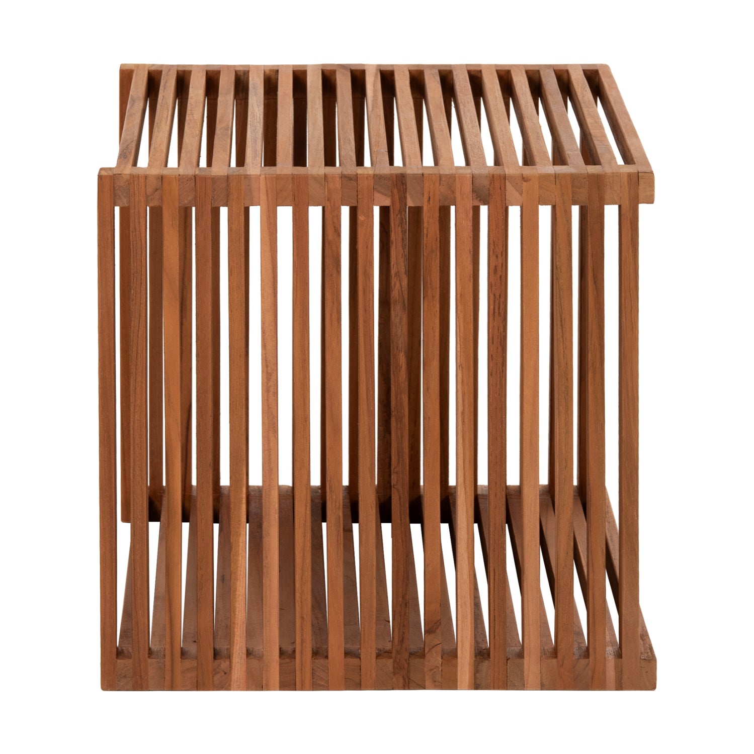 Странична маса 9482 тиково дърво естествен цвят 40x40.5x40.5см