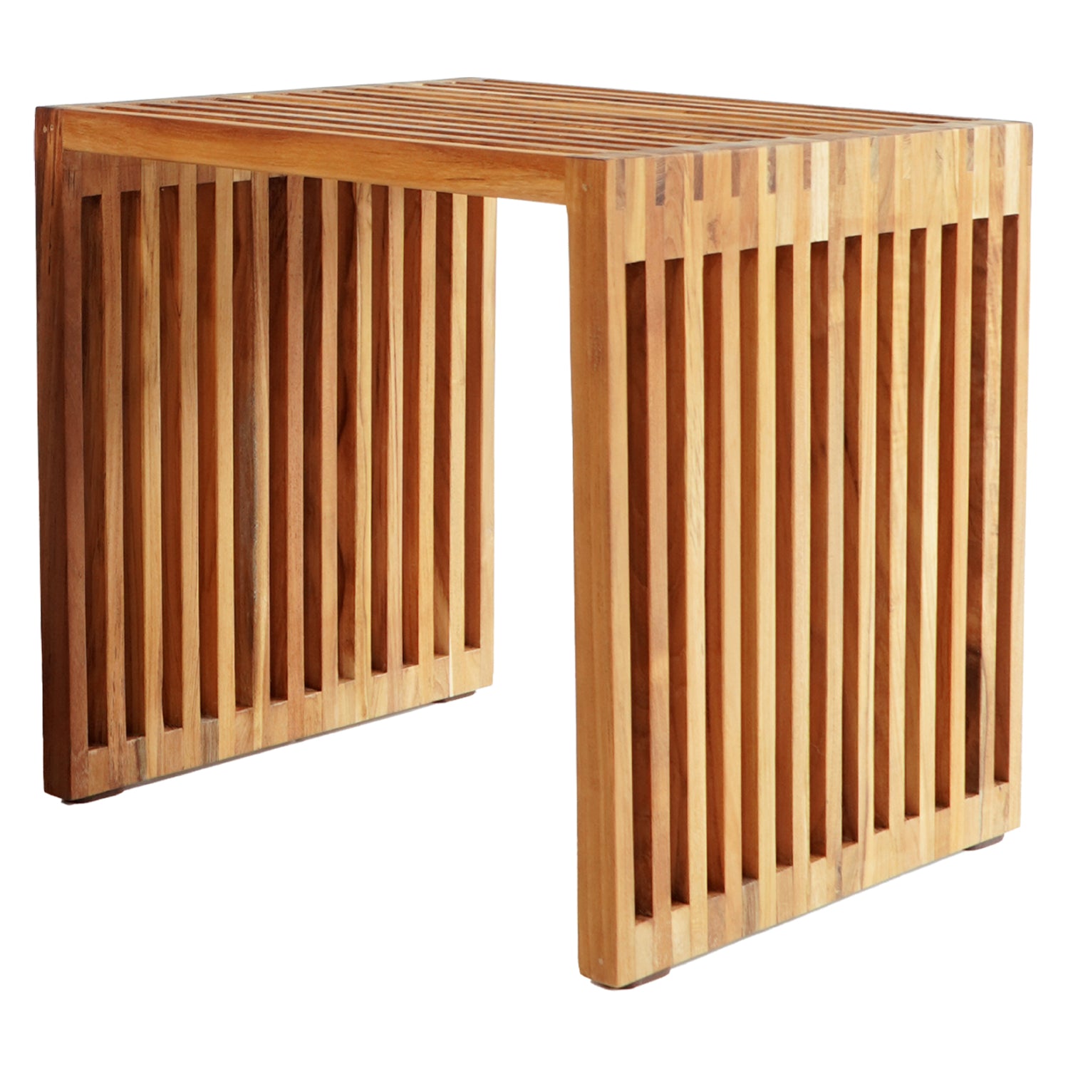 Странична маса 9483 тиково дърво естествен цвят 40x40.5x40.5см