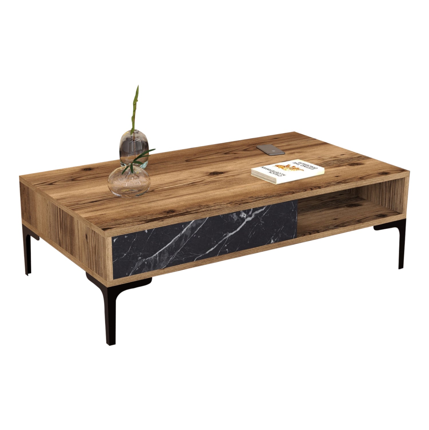 Холна маса 9503 цвят орех-черен цвят  105x60x32.6