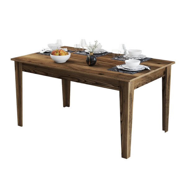Трапезна маса STANDARD орех с място за съхранение 145x88x75см