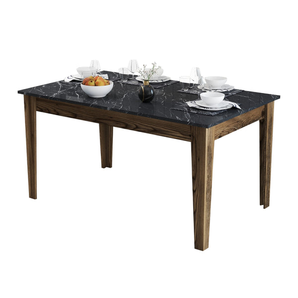 Трапезна маса STANDARD орех-черен цвят 145x88x75см