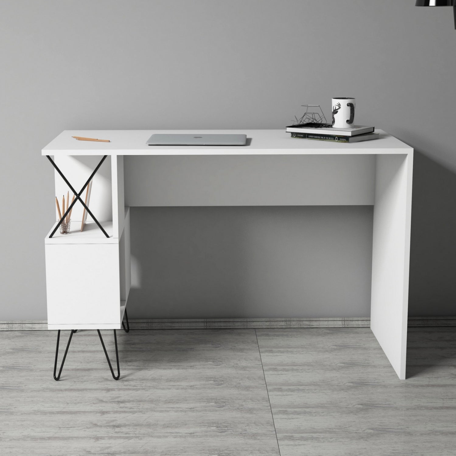 Офис бюро 9509 бял цвят 120x60x78.8см