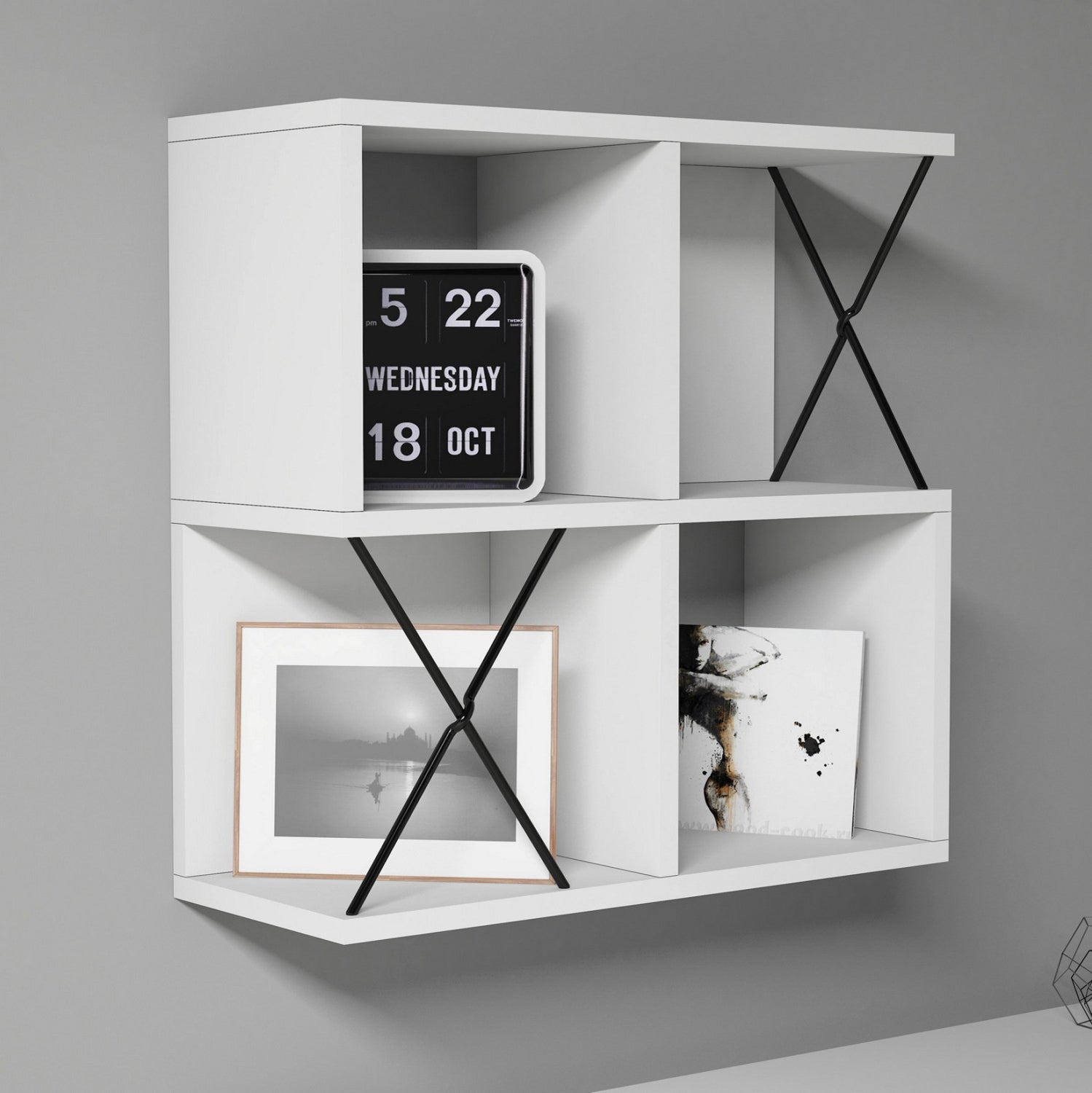 Етажерка 9520 бял цвят 60x24x60см