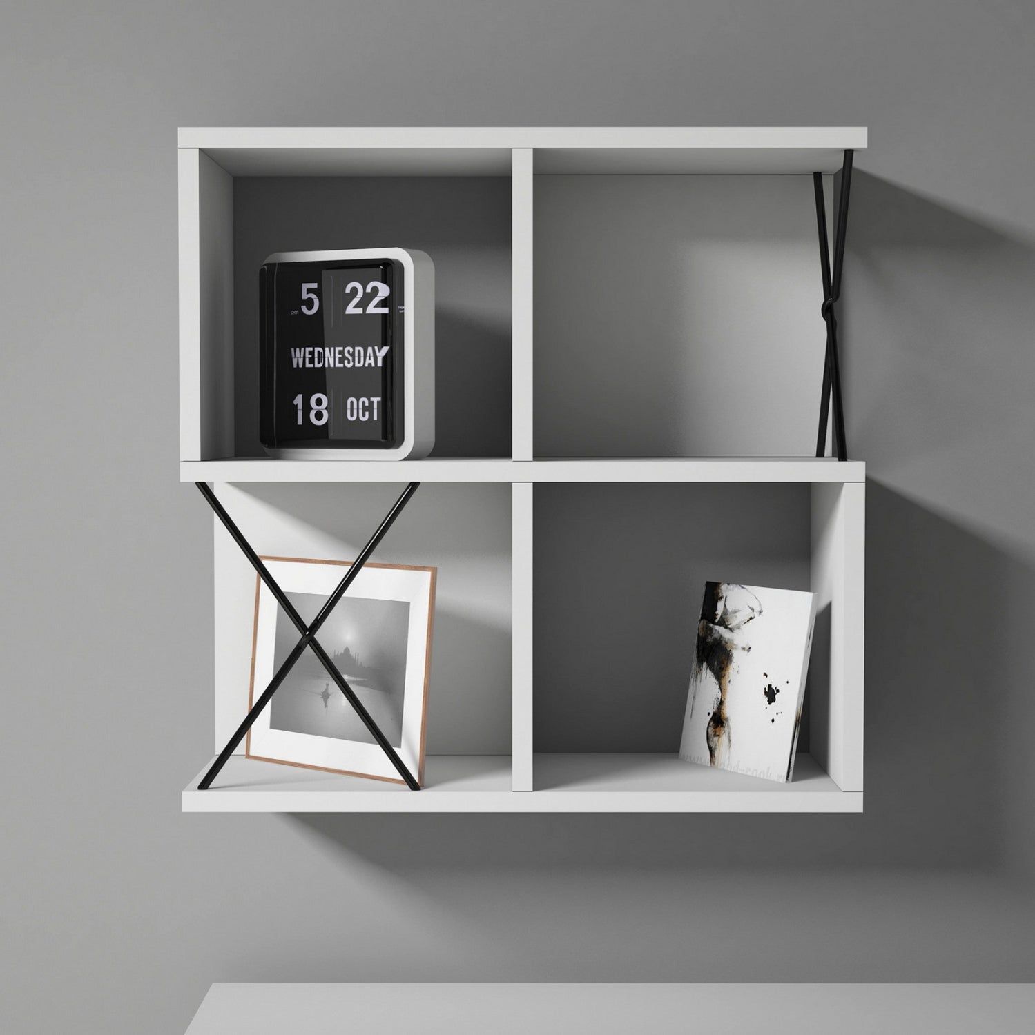 Етажерка 9520 бял цвят 60x24x60см