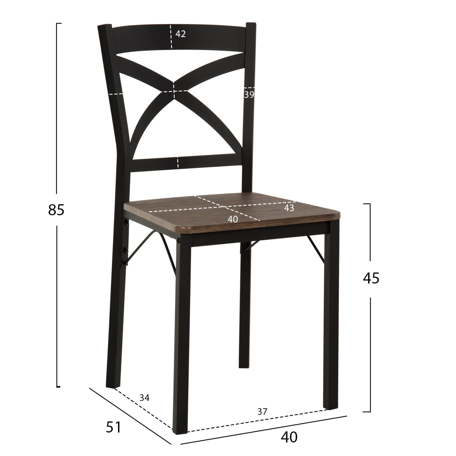 Комплект джойсцвят орех-черен