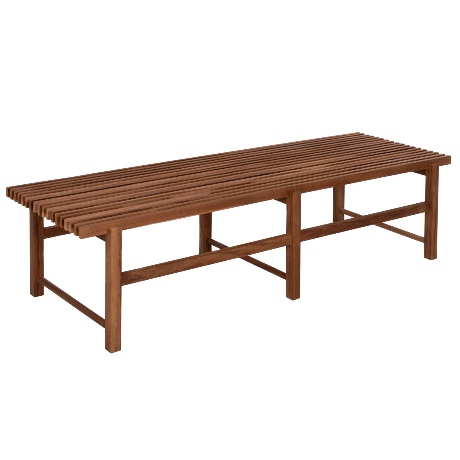 Триместна пейка KRON  от тиково дърво в естествен цвят 180x56x46см.