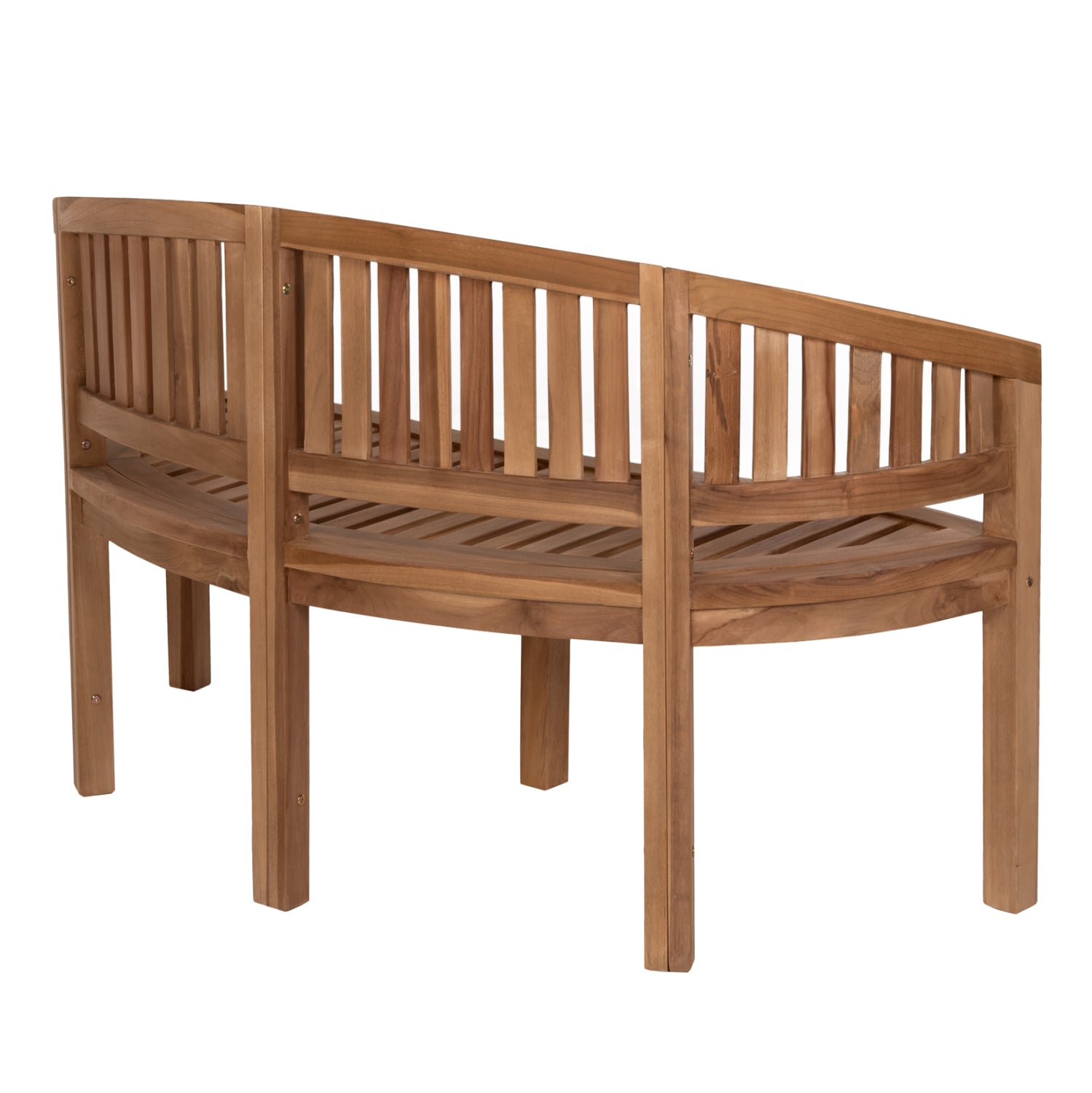 Пейка CAPO  2местна  натурал тиково дърво 121X59X86