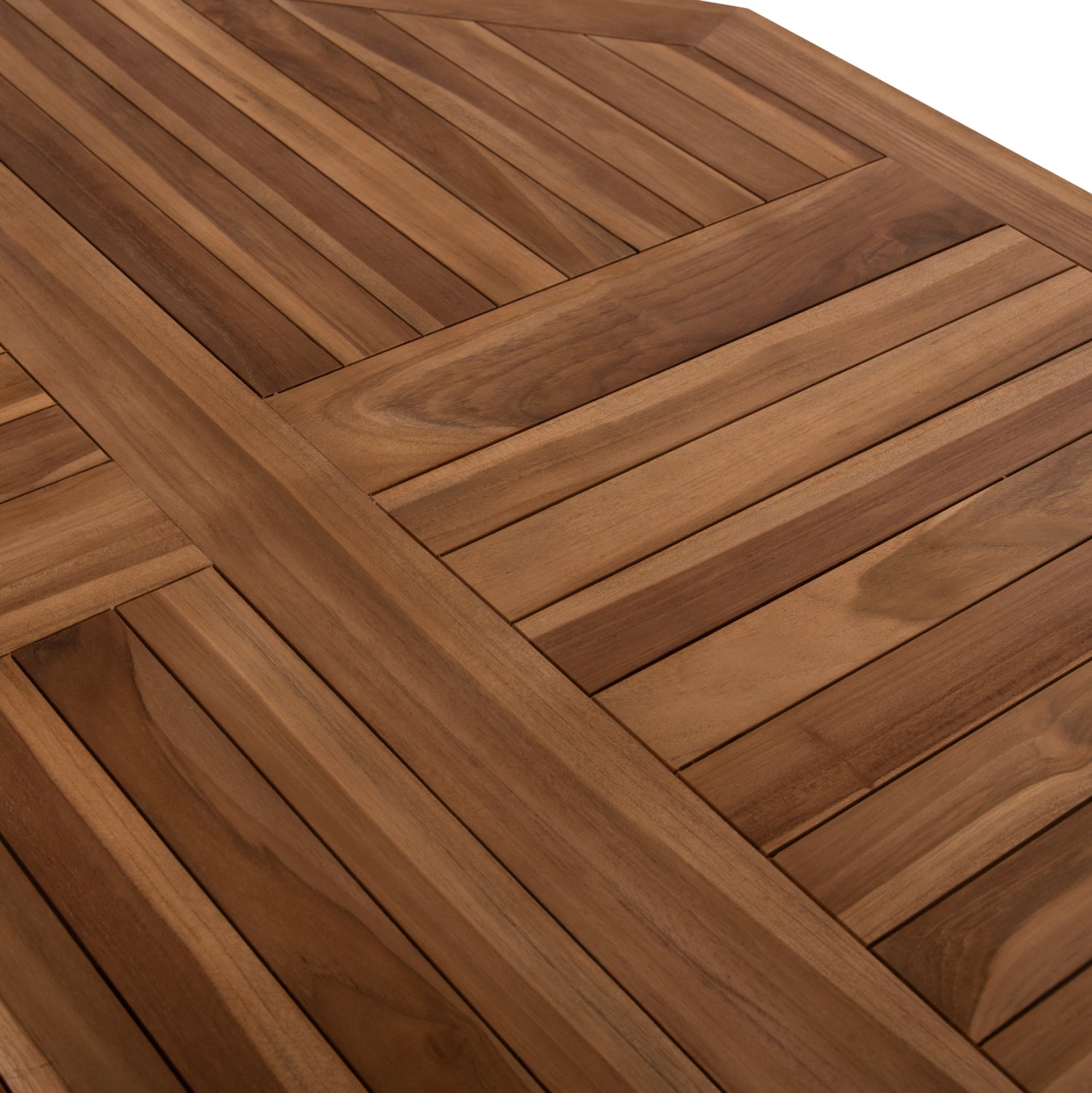 Сгъваема маса KENDALL -тиково дърво.натурален цвят 120x120x75см.