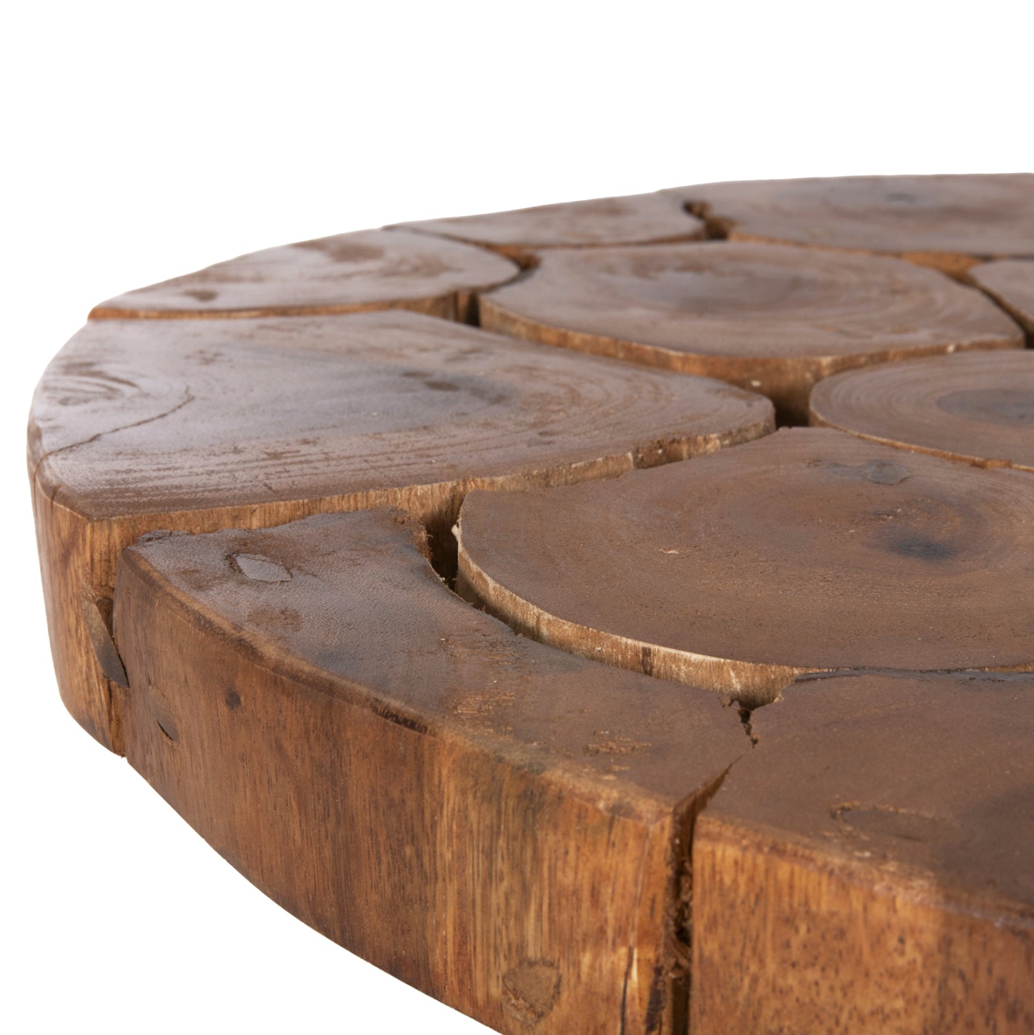 Холна маса RIBBEN дърво-метални крака Φ80x45см