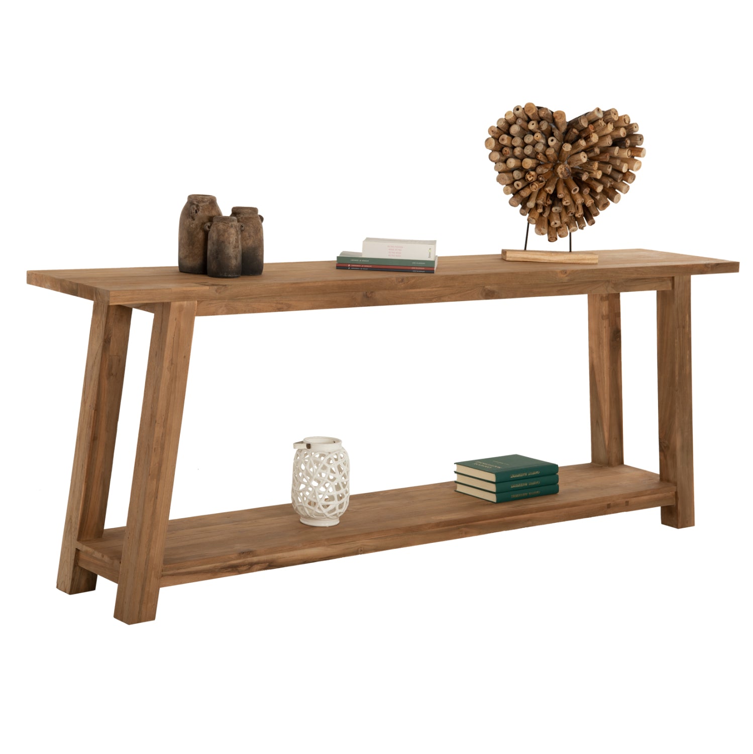 Конзола тиково дърво натурал  240x45x91