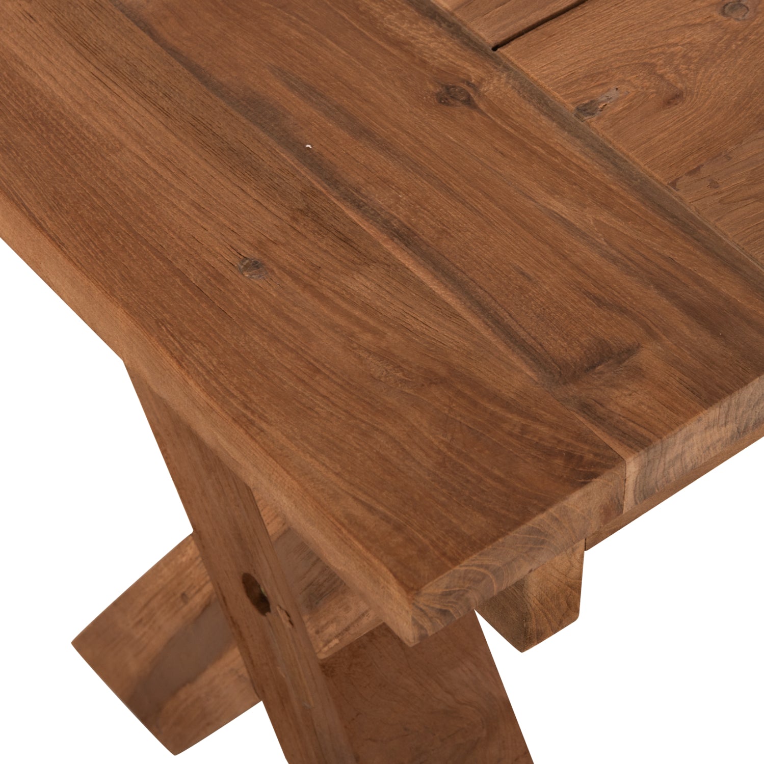 Пейка тиково дърво натурал  220x40x45