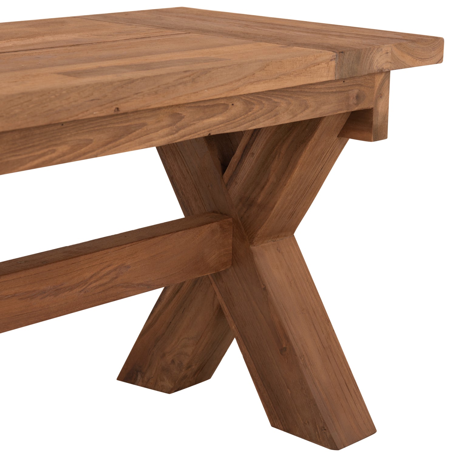 Пейка тиково дърво натурал  220x40x45