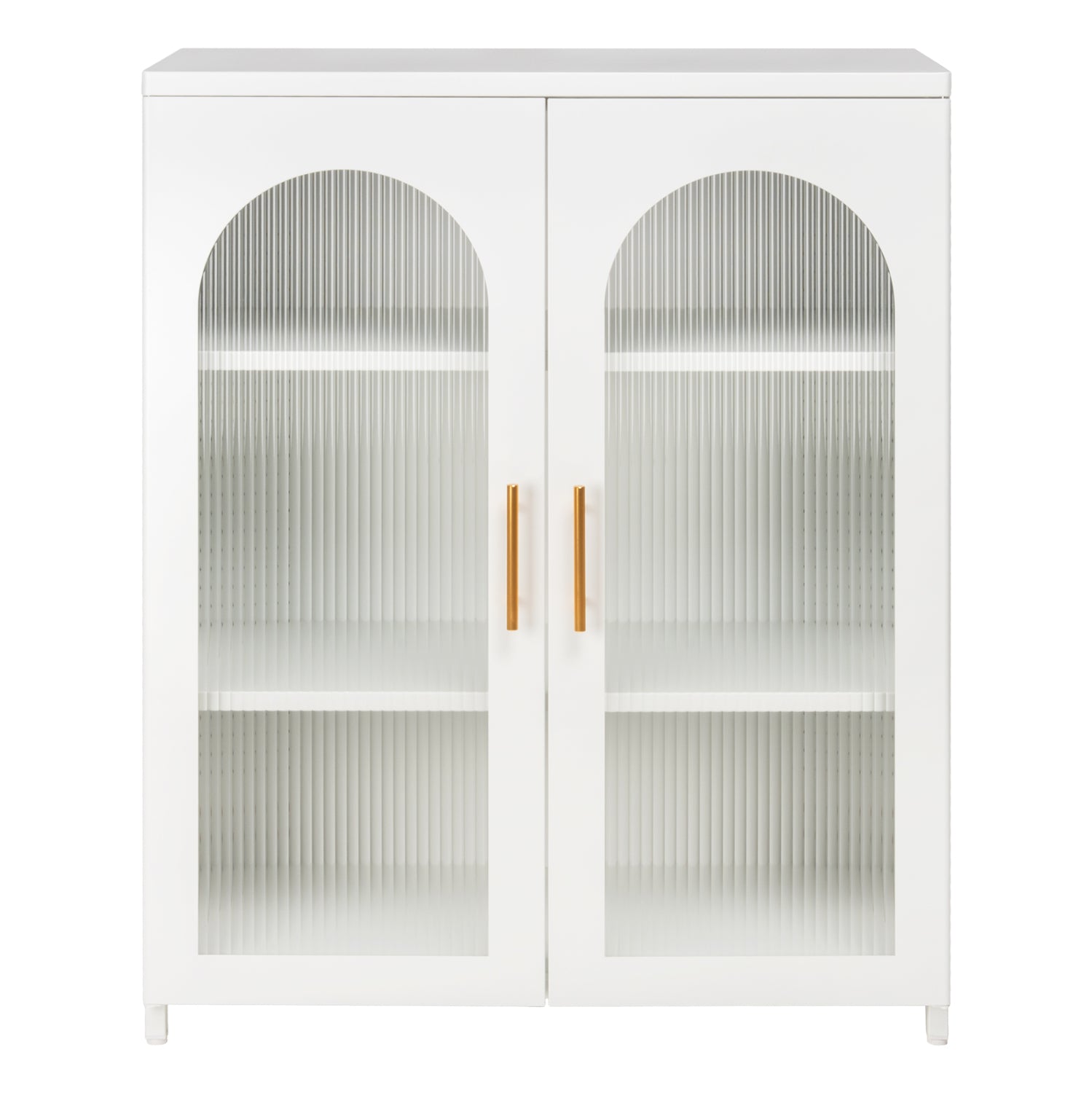 Витринен шкаф  CARIL бял цвят 80x37-40x102см