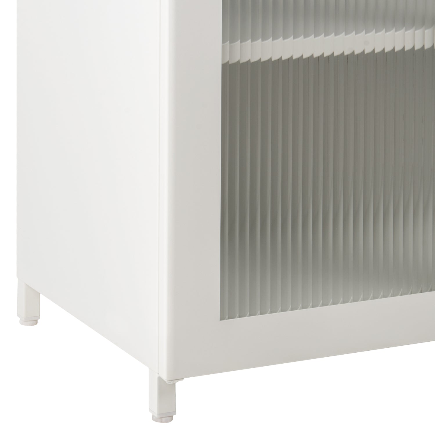 Витринен шкаф  CARIL бял цвят 80x37-40x102см