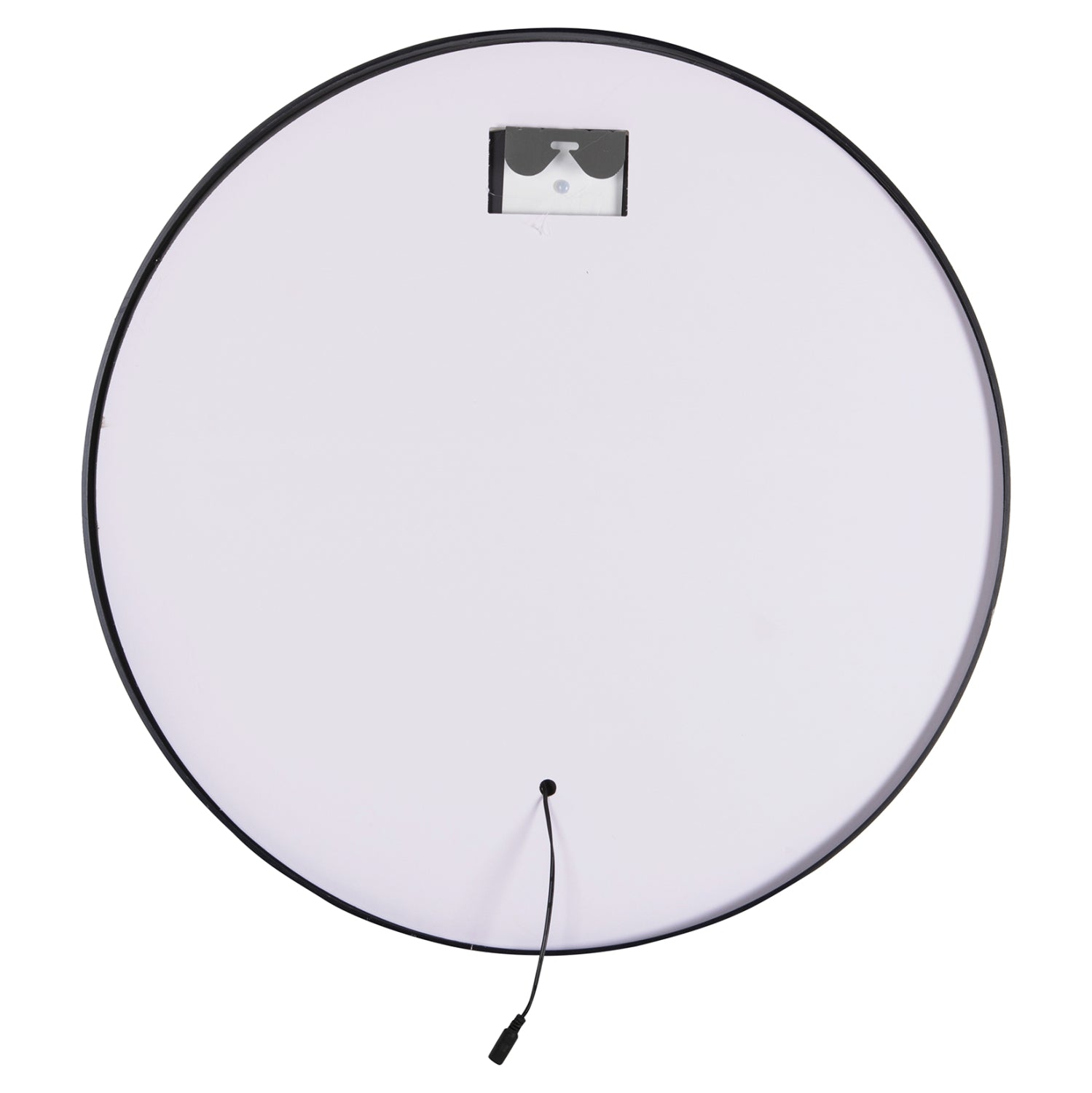 Кръгло стенно огледало от алуминий в черно с led осветление φ60x3см