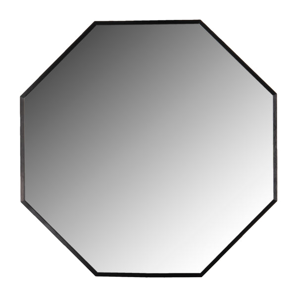 Огледало осмоъгълно черен цвят  55,5x2,5x55,5