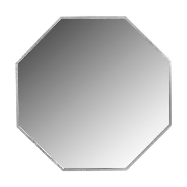 Огледало стенно осмоъгълно сребрист цвят  55,5x2,5x55,5