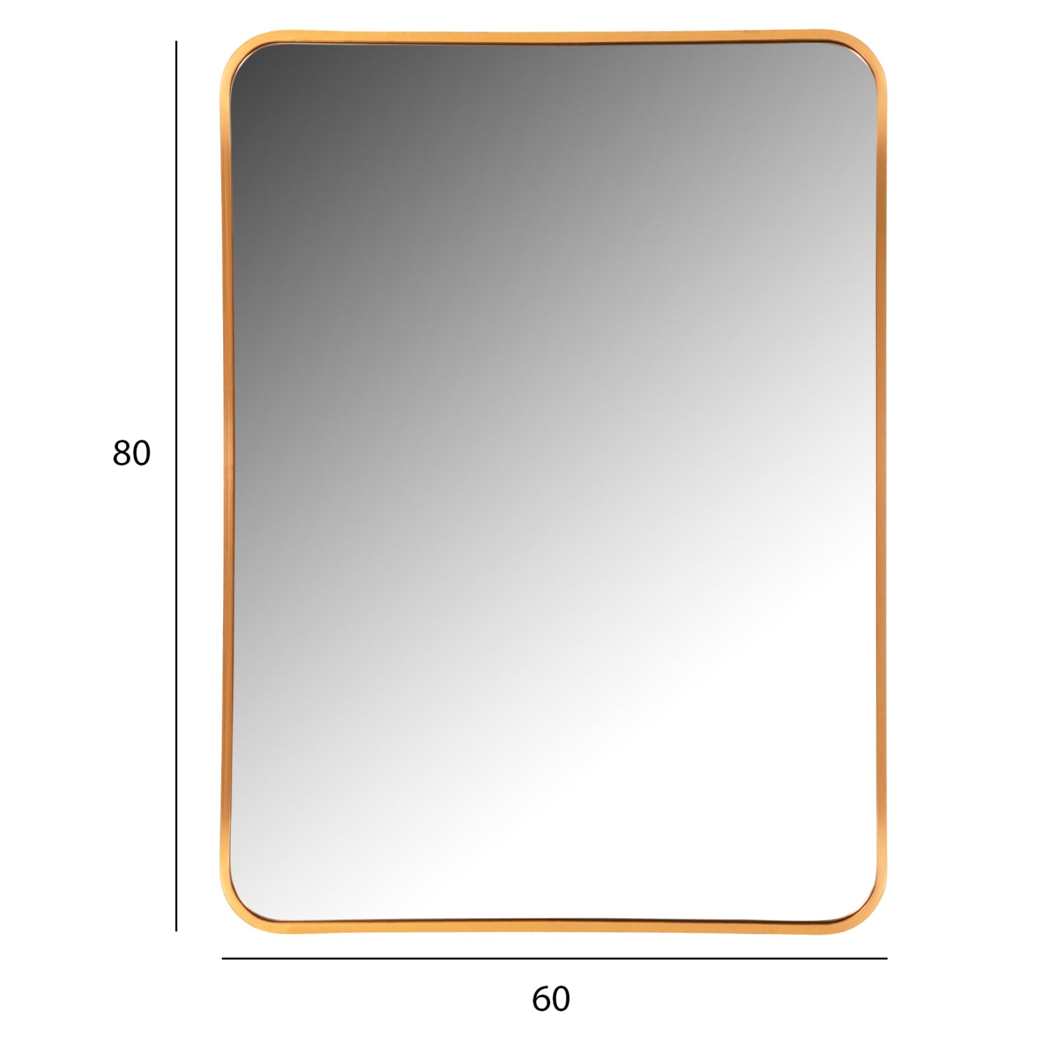 Огледало с рамка златист цвят 60x3x80см.