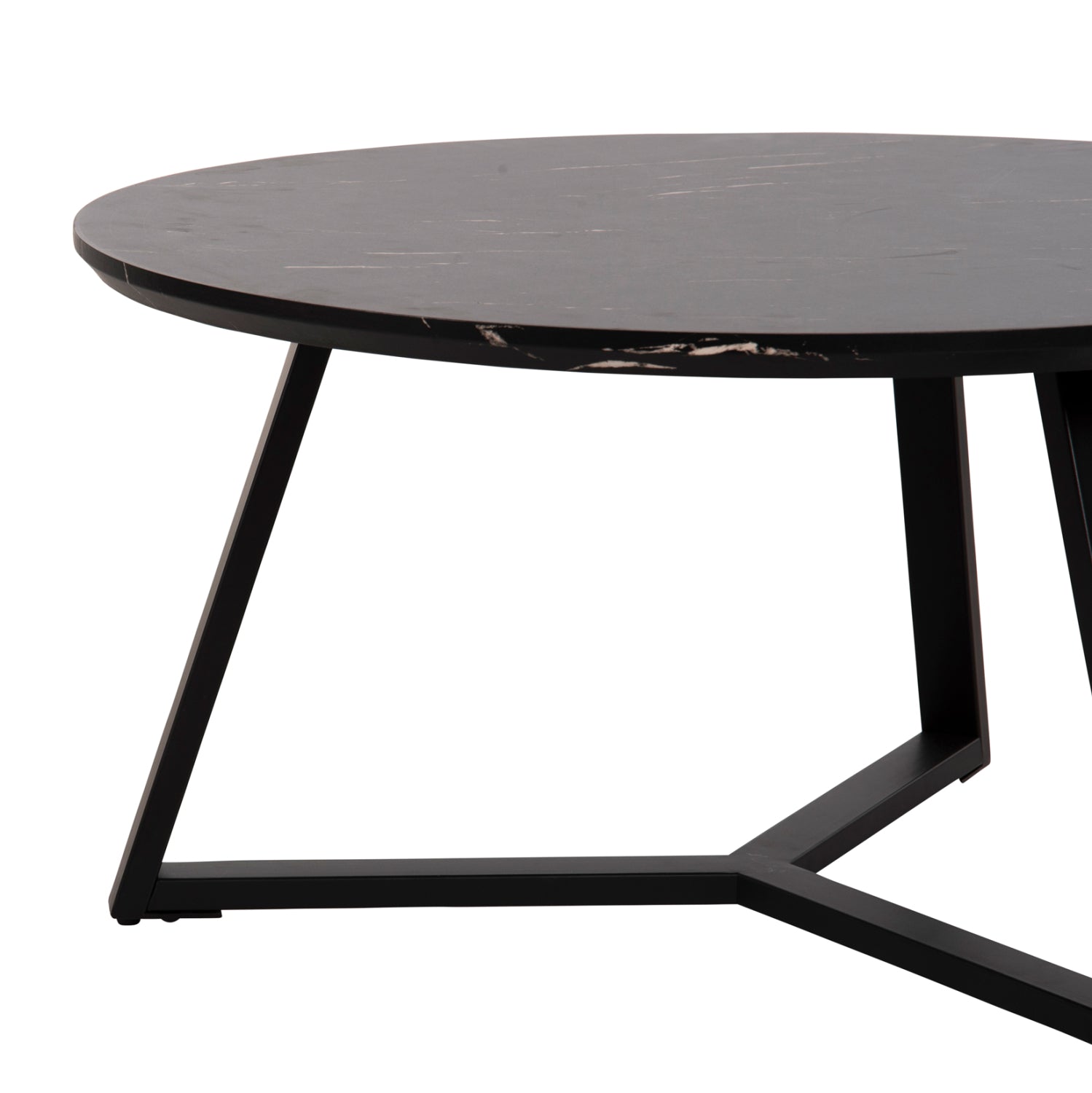 Холна маса ROCKET черен цвят Φ80x42см