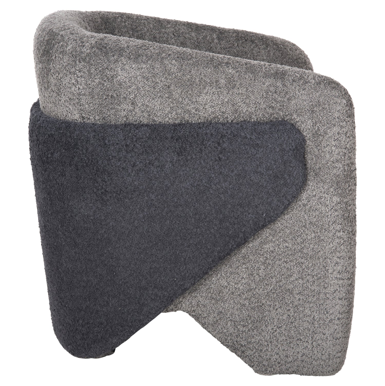 Кресло Допер букле цвят сив-антрацитено син  68x72x76