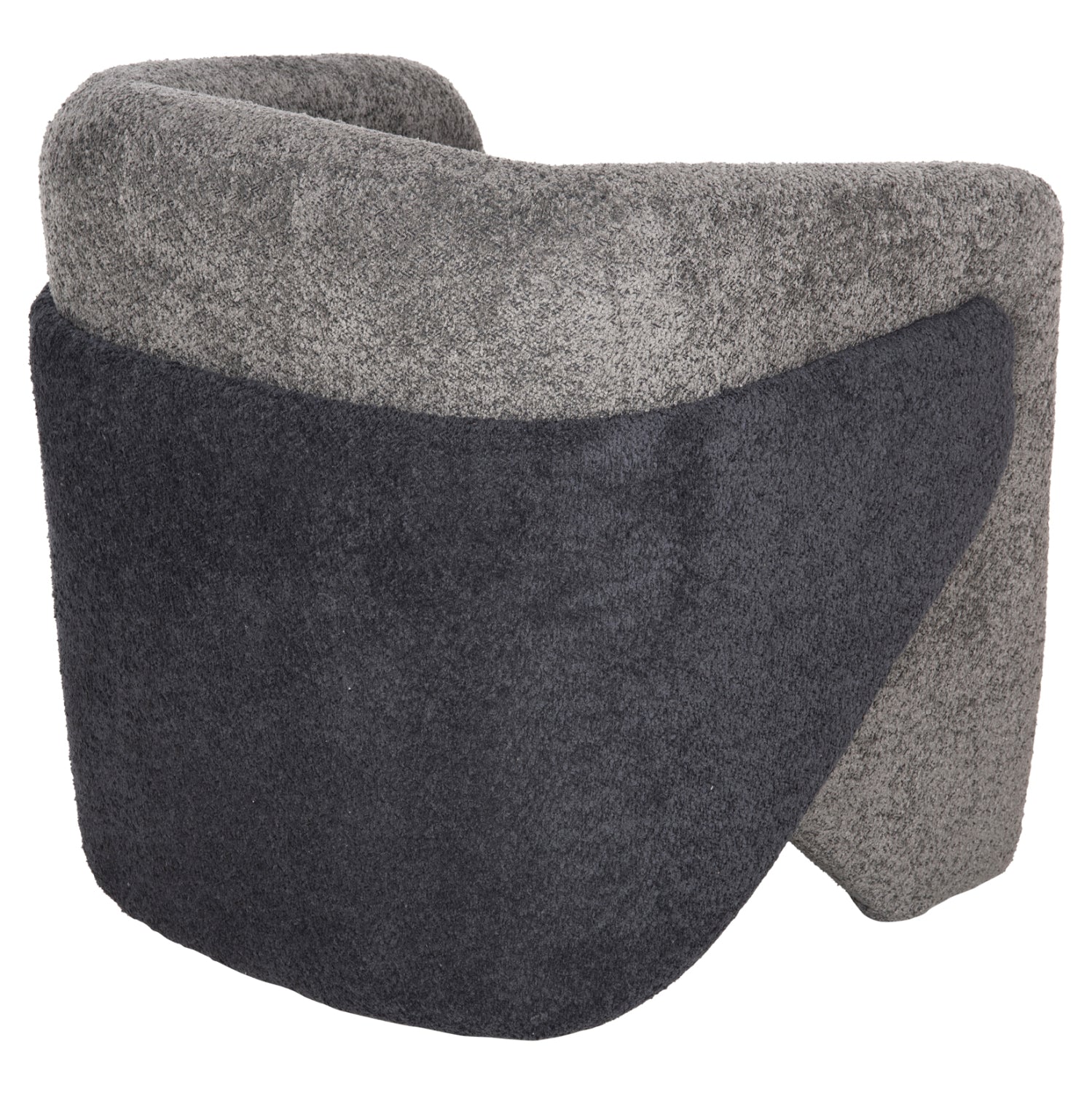 Кресло Допер букле цвят сив-антрацитено син  68x72x76