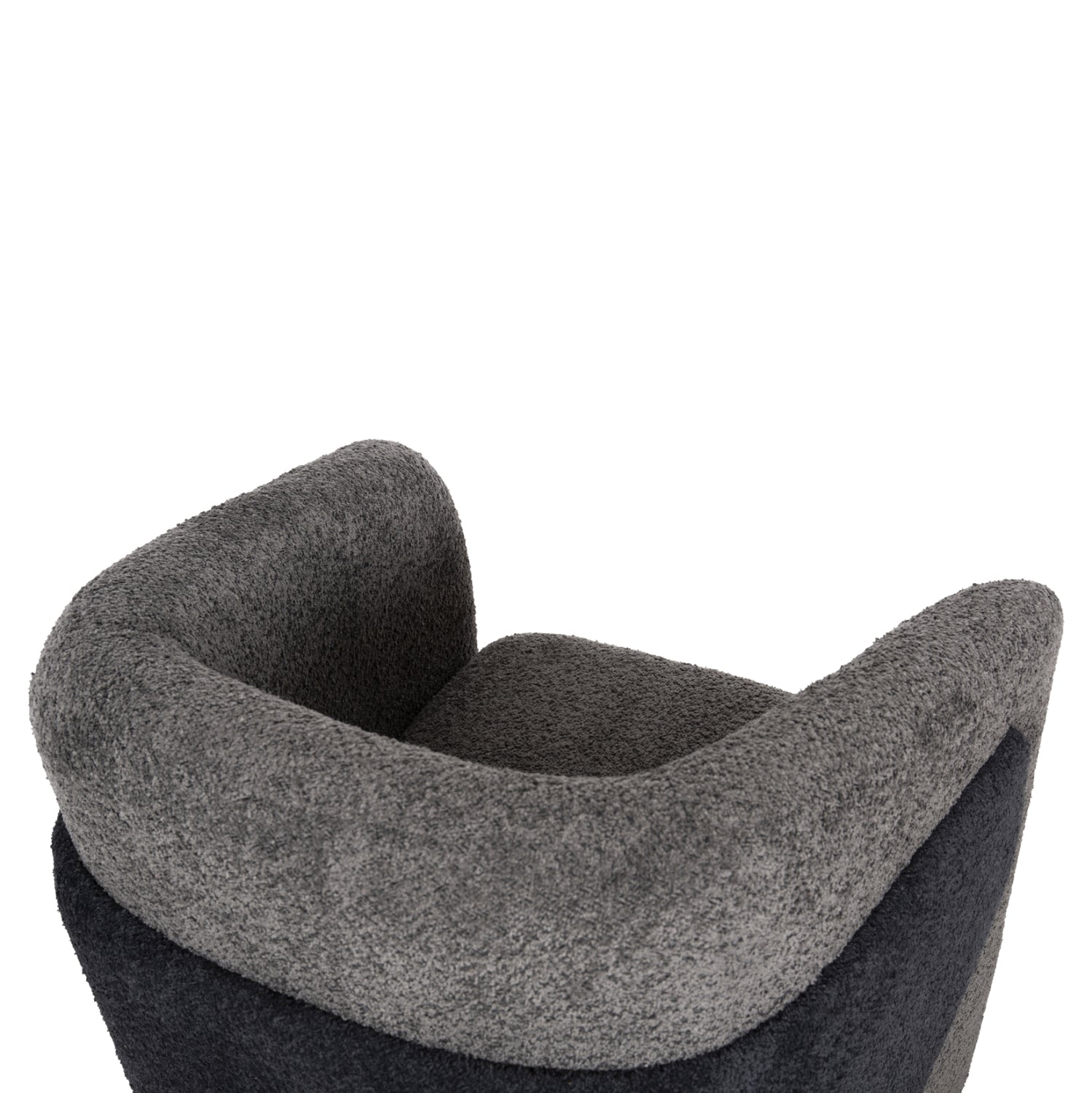 Кресло Допер букле цвят сив-антрацитено син  68x72x76