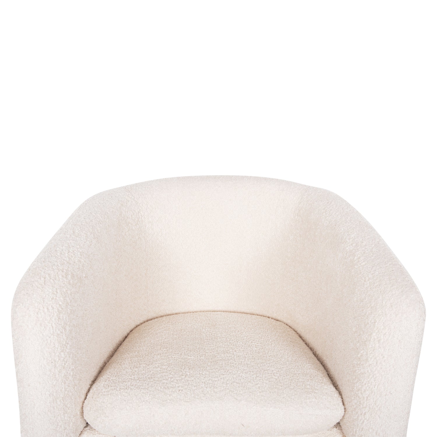 Кресло Допер букле цвят сив-бял  68x72x76