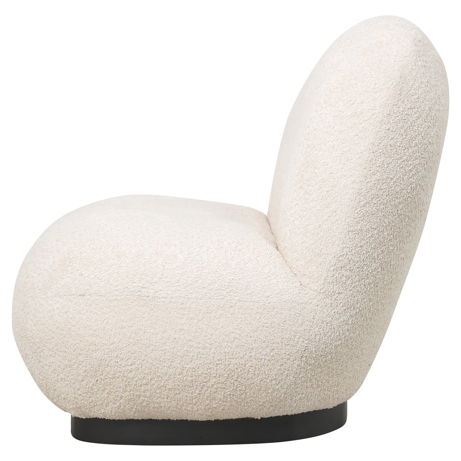 Кресло  BEANY букле цвят екрю 85x82x77см