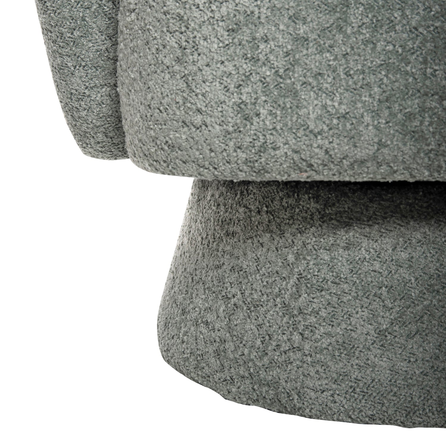 Кресло въртящо се  KARLEN букле цвят шам фъстък  79x79x76см