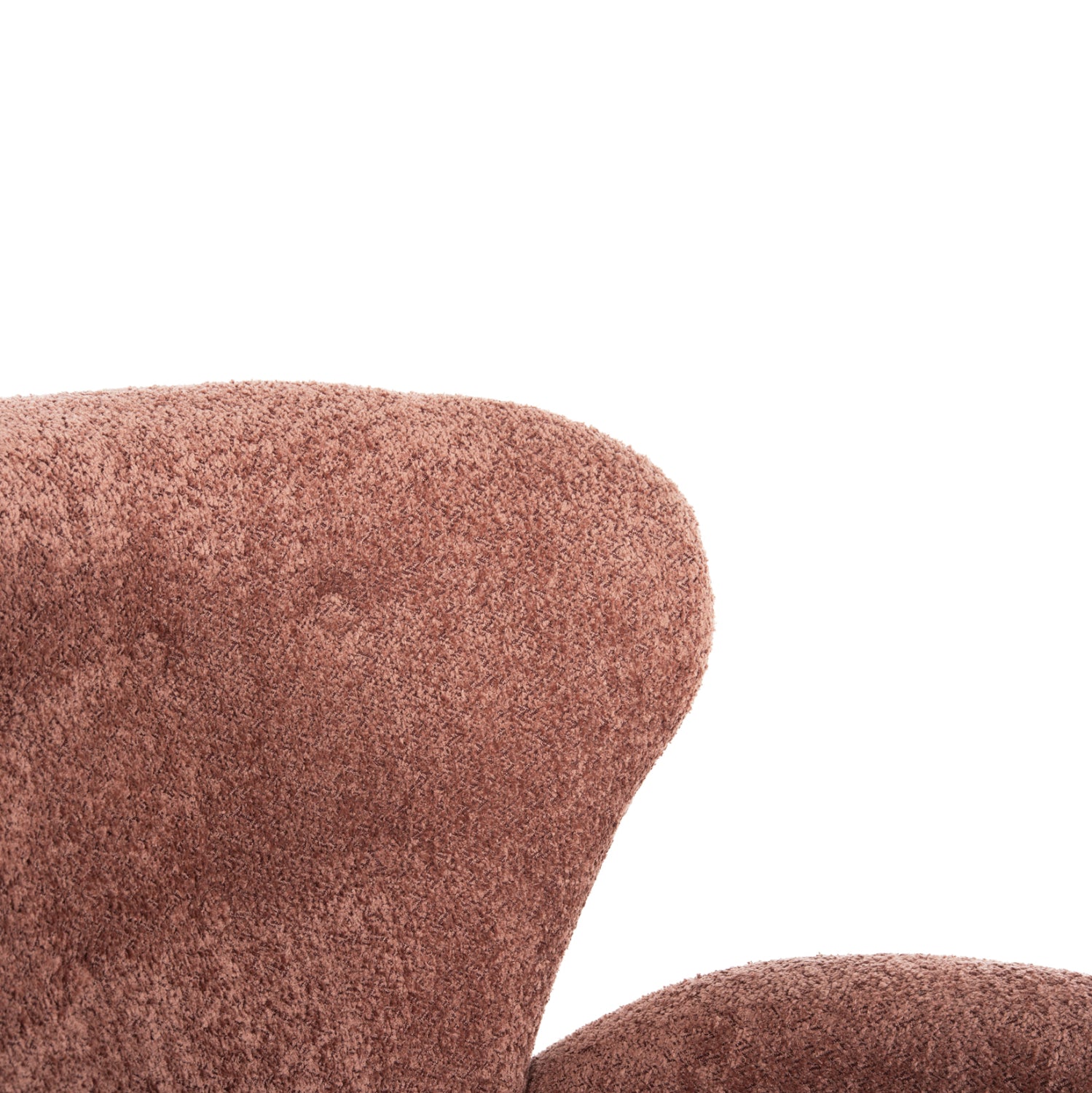 Кресло Крайли букле розов цвят  83x87x89