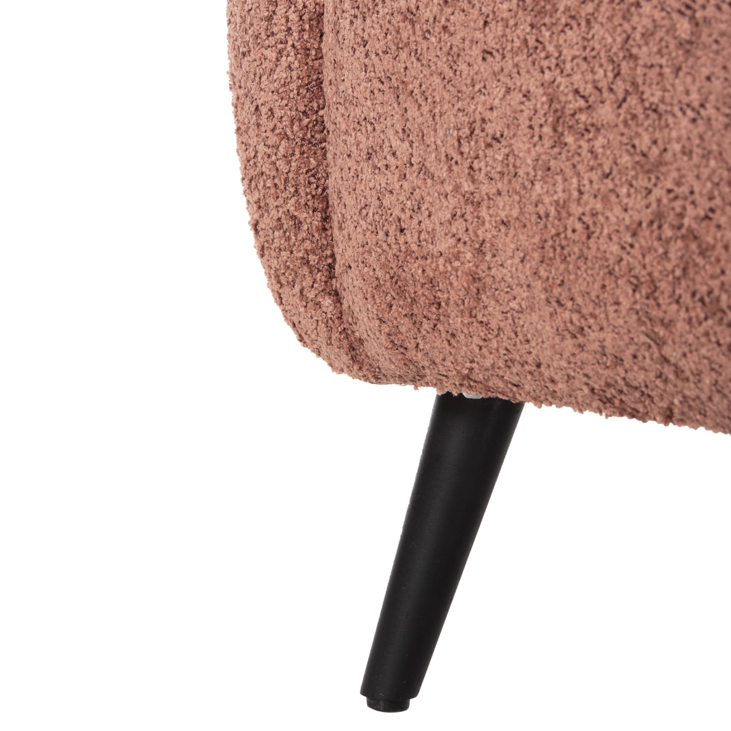 Кресло Крайли букле розов цвят  83x87x89