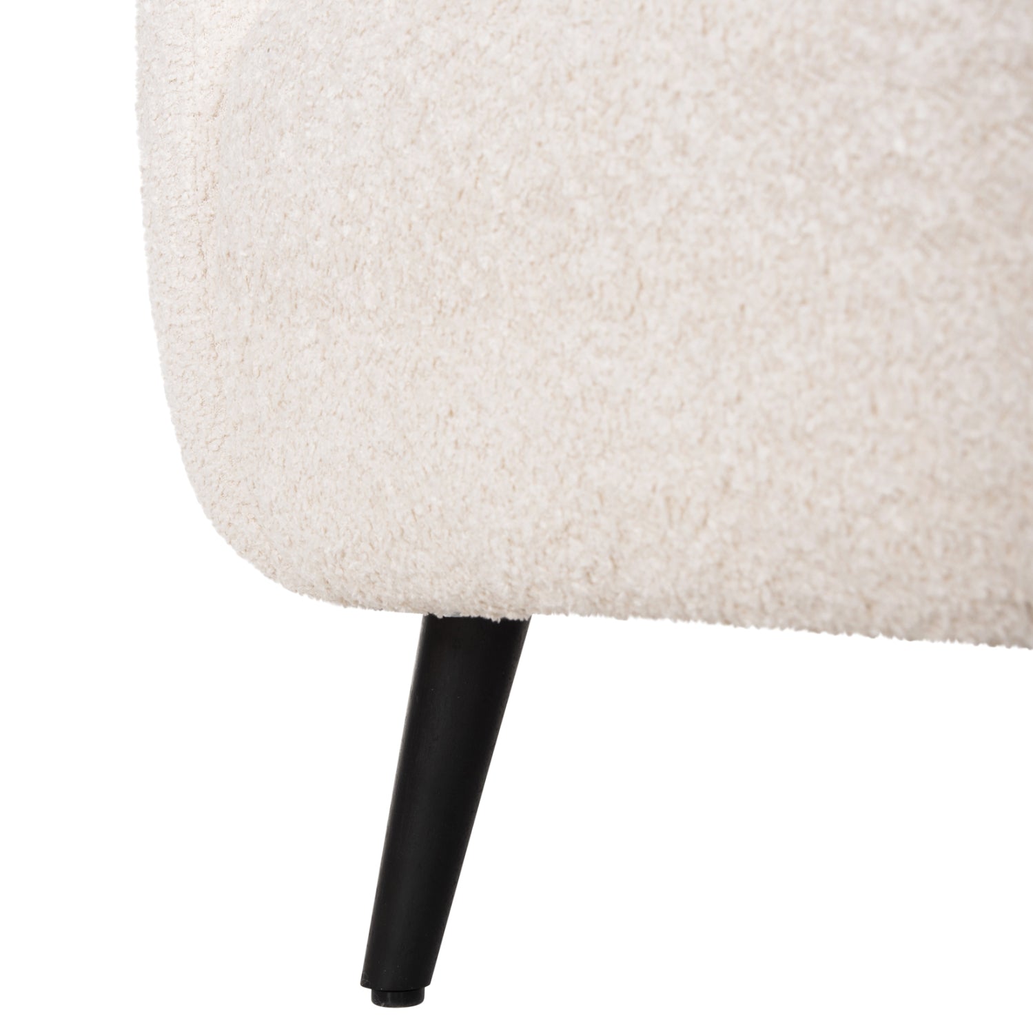 Кресло Крайли букле цвят екрю  83x87x89