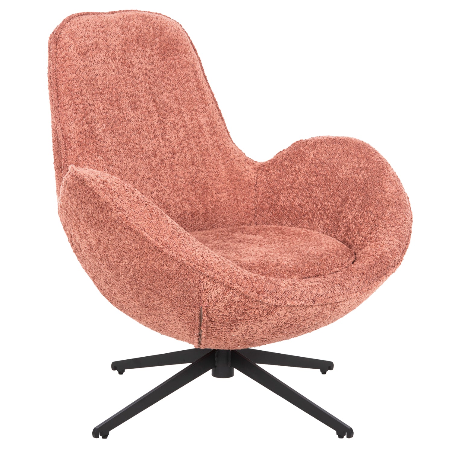 Кресло Брин букле розов цвят 86x76x87