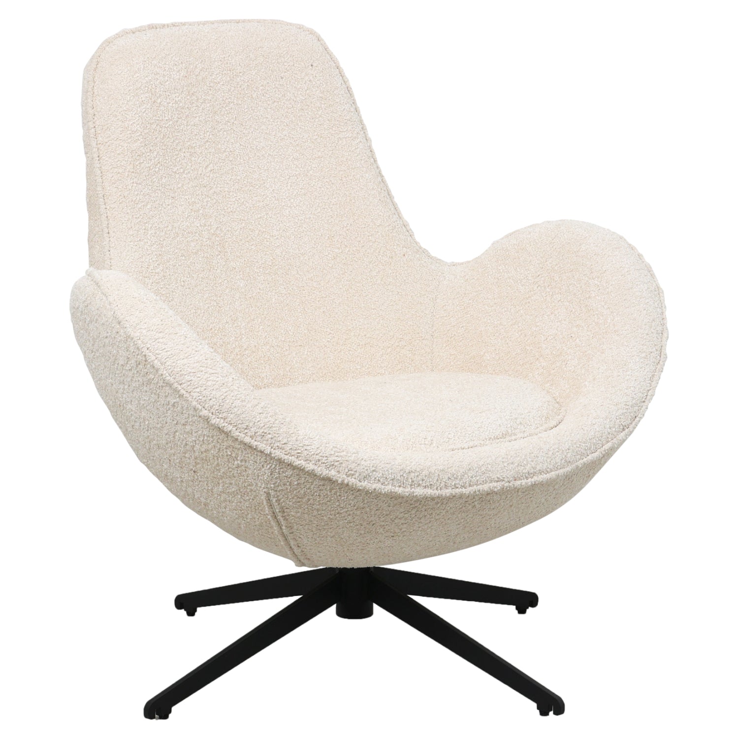 Кресло  BRYNN букле цвят екрю  86x76x87