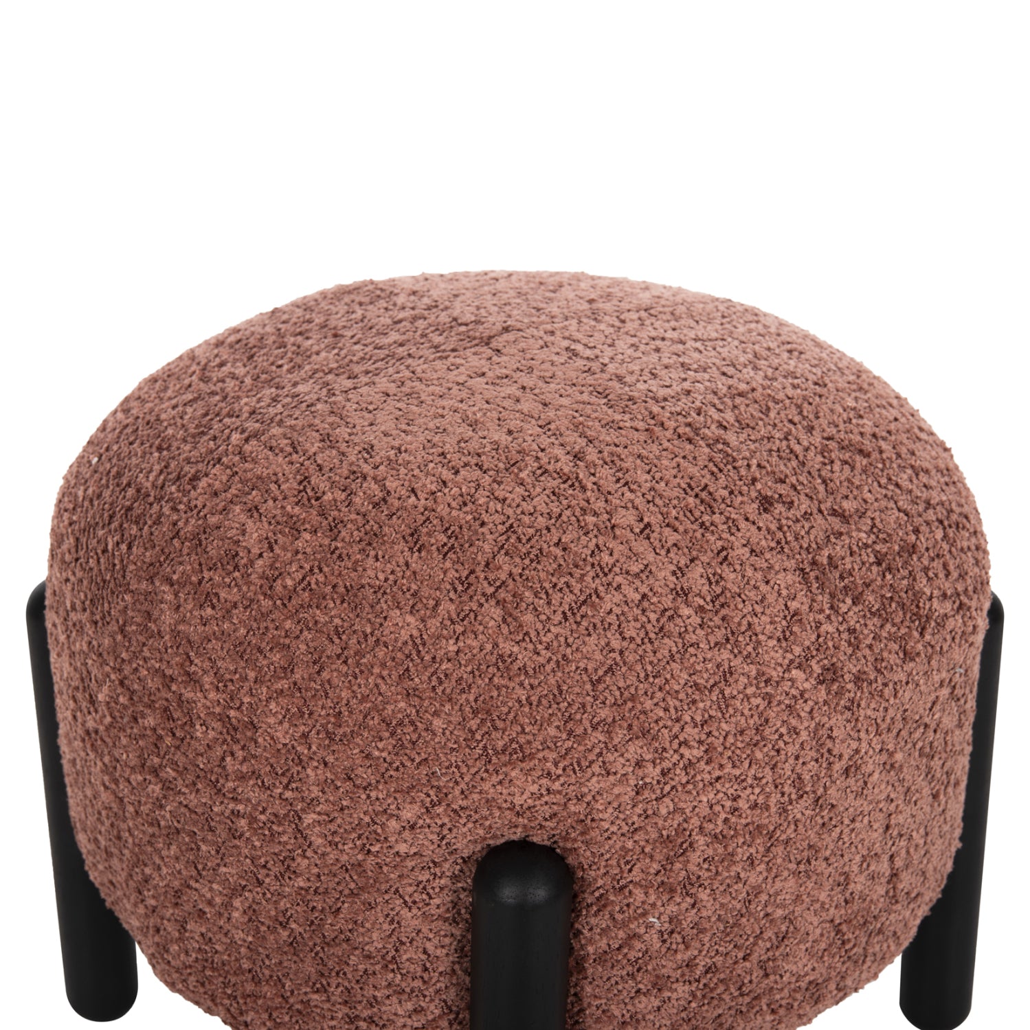 Табуретка EWAN букле цвят розов Φ45×36