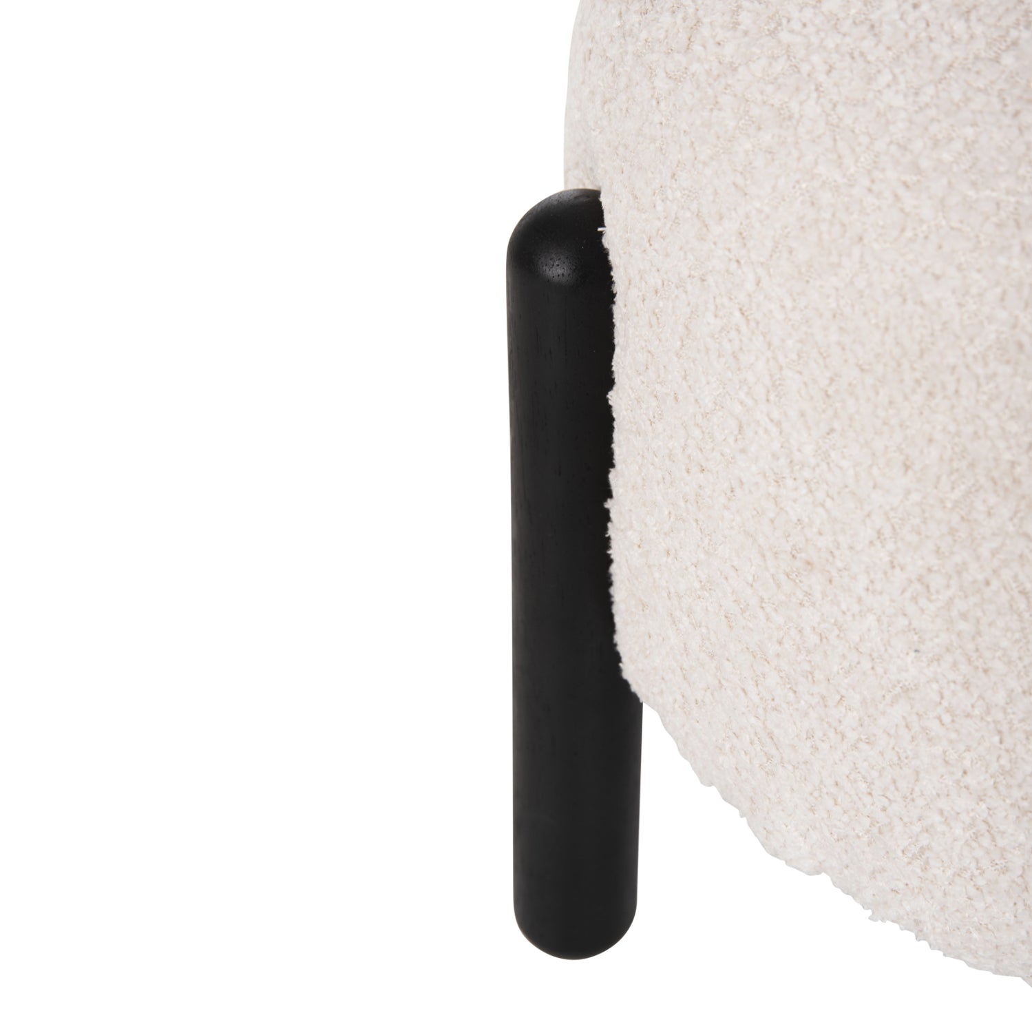 Табуретка   EWAN букле цвят екрю Φ45x36