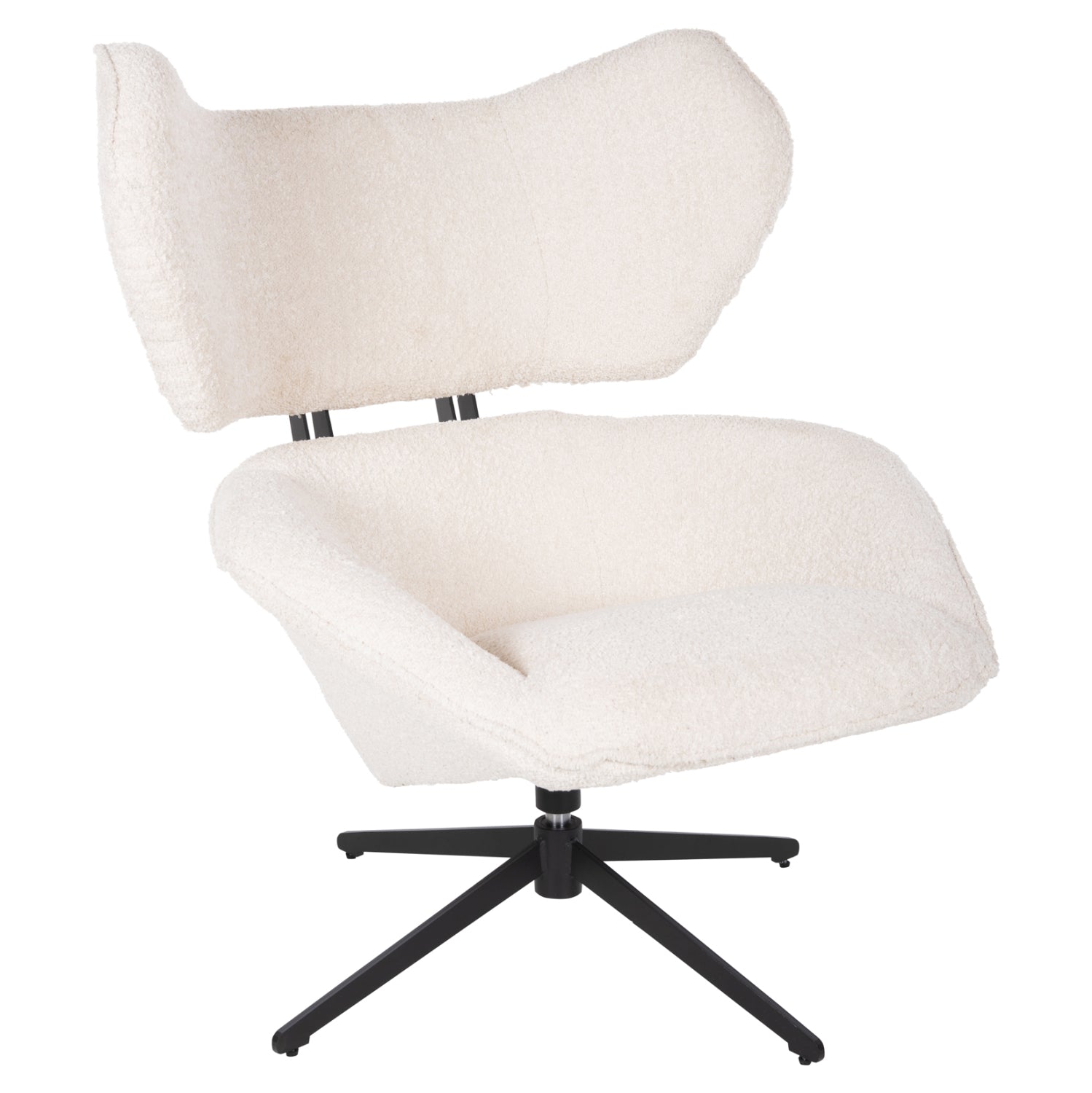 Кресло Брус букле цвят екрю  86x90x97