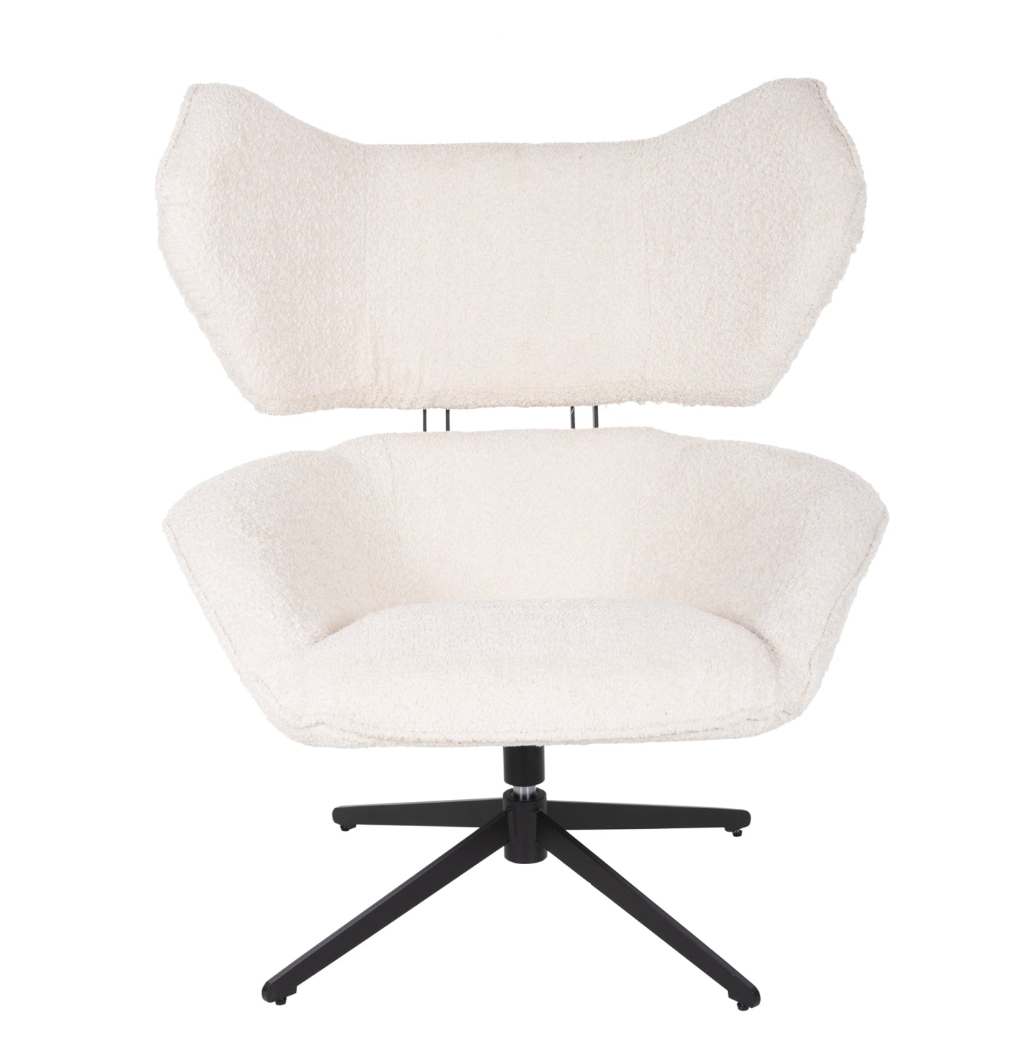 Кресло Брус букле цвят екрю  86x90x97