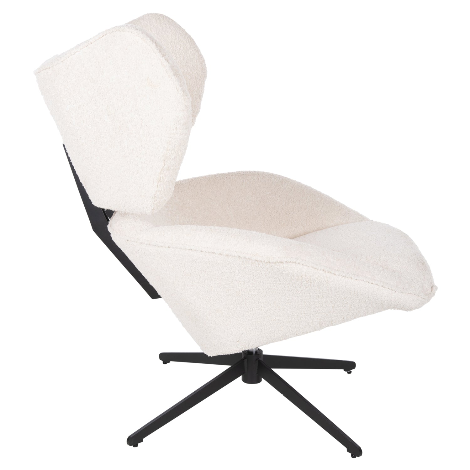 Кресло Брус букле цвят екрю  86x90x97