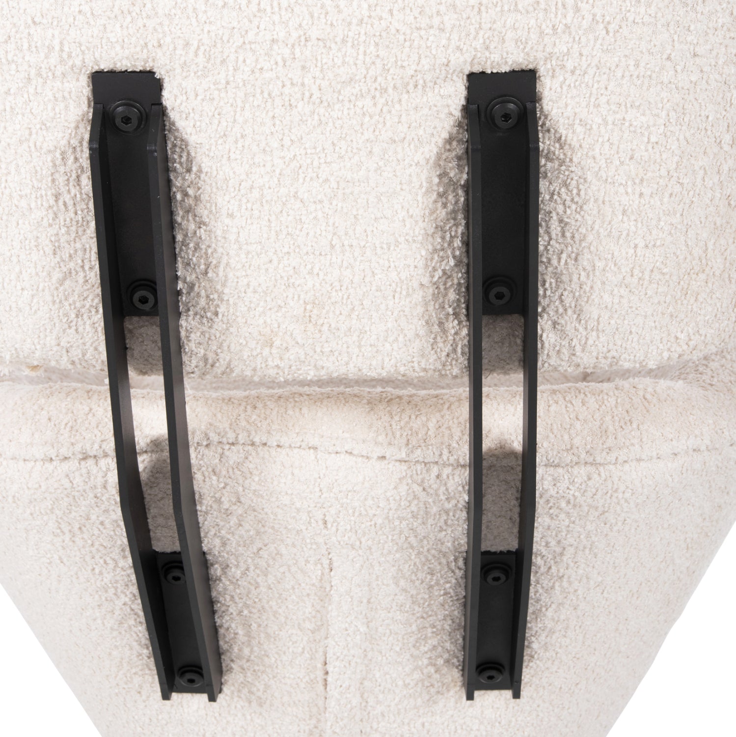 Кресло Брус букле цвят екрю  86x90x97