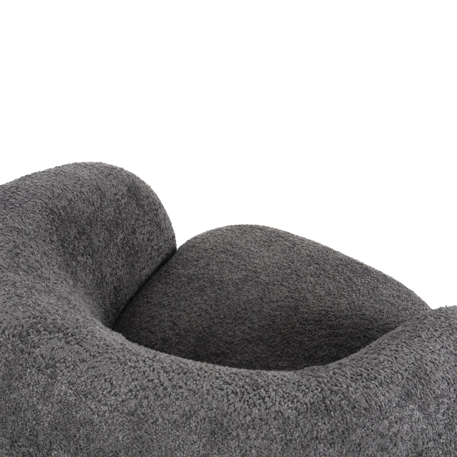 Кресло  KARPEN букле сив цвят 93x87x78