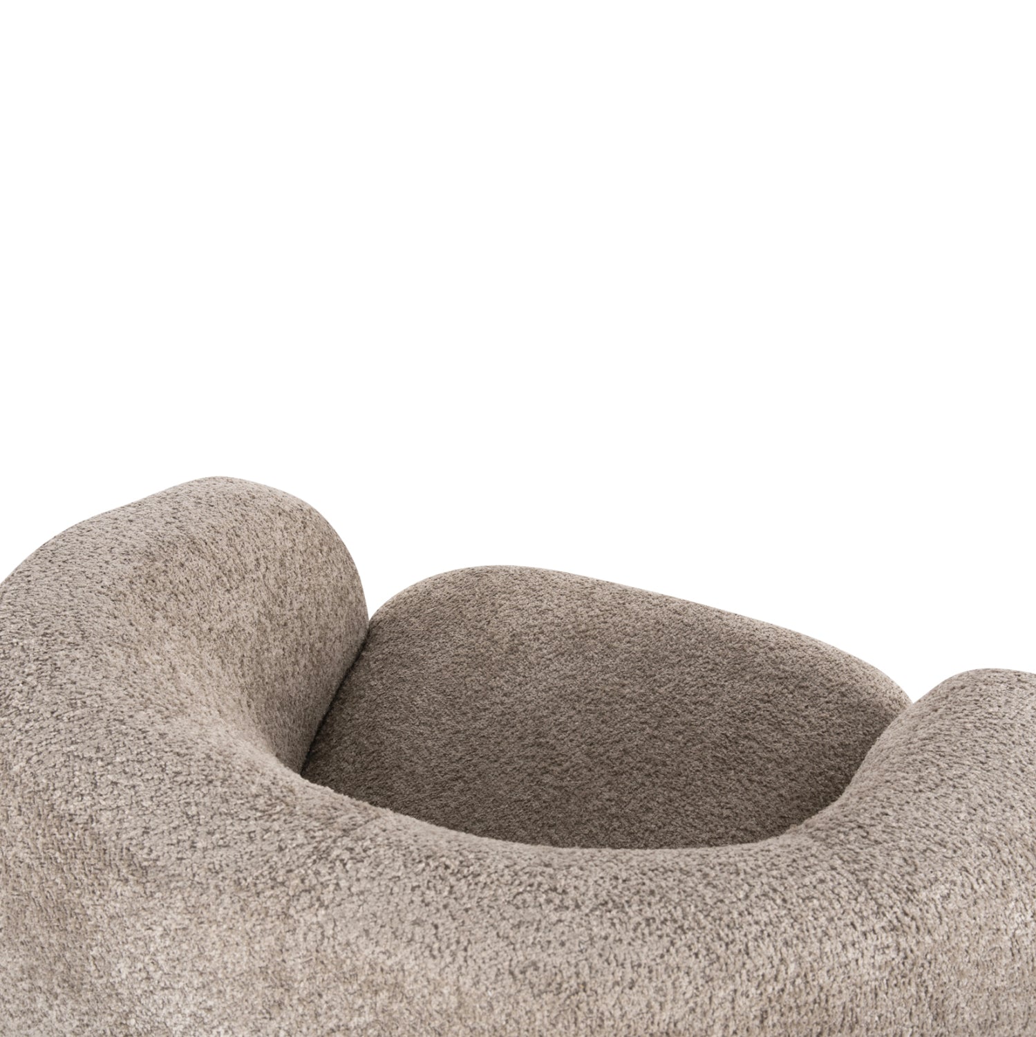 Кресло KARPEN  букле бежов цвят 93x87x78