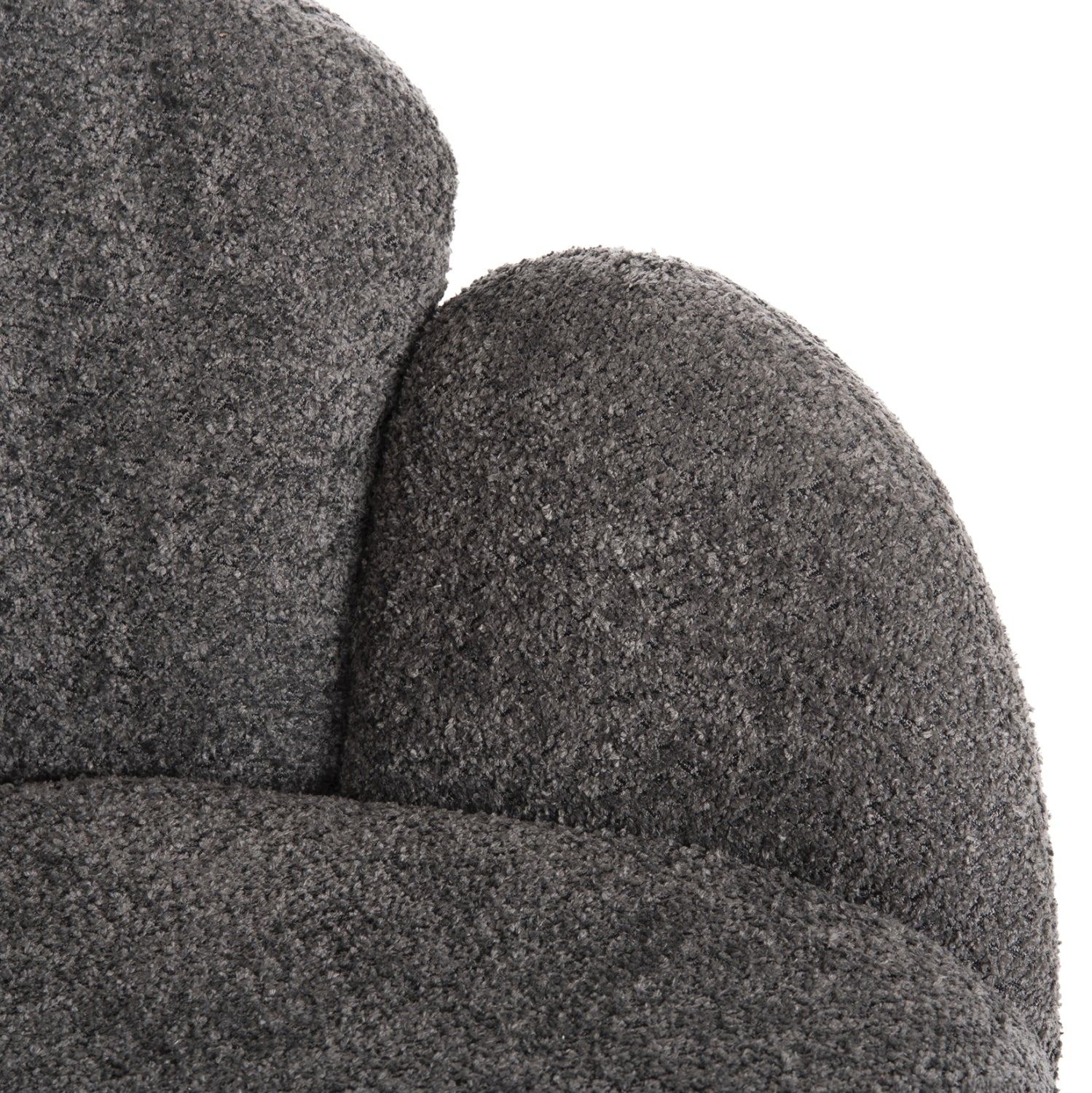 Кресло Харис букле сив цвят  59,5x64x77