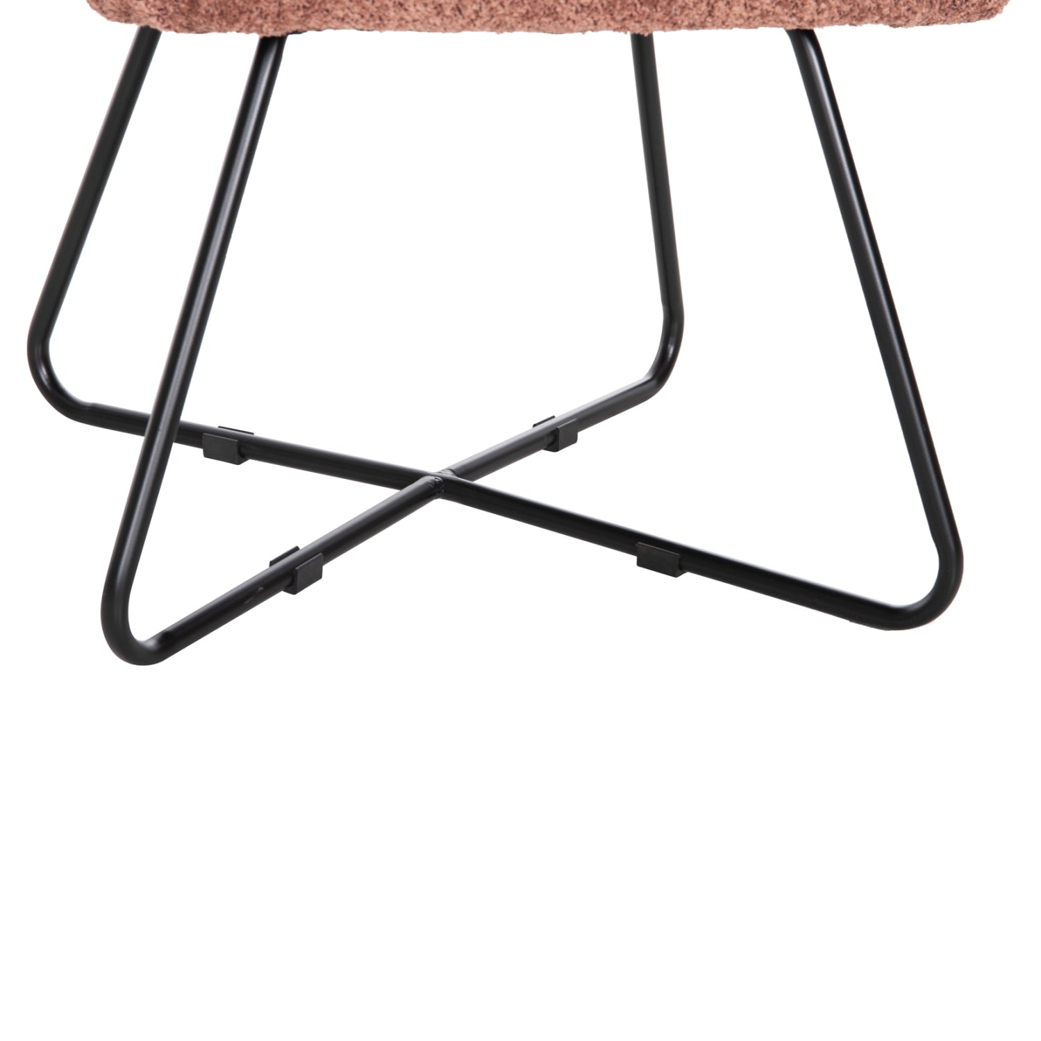 Кресло Харис букле розов цвят  59,5x64x77