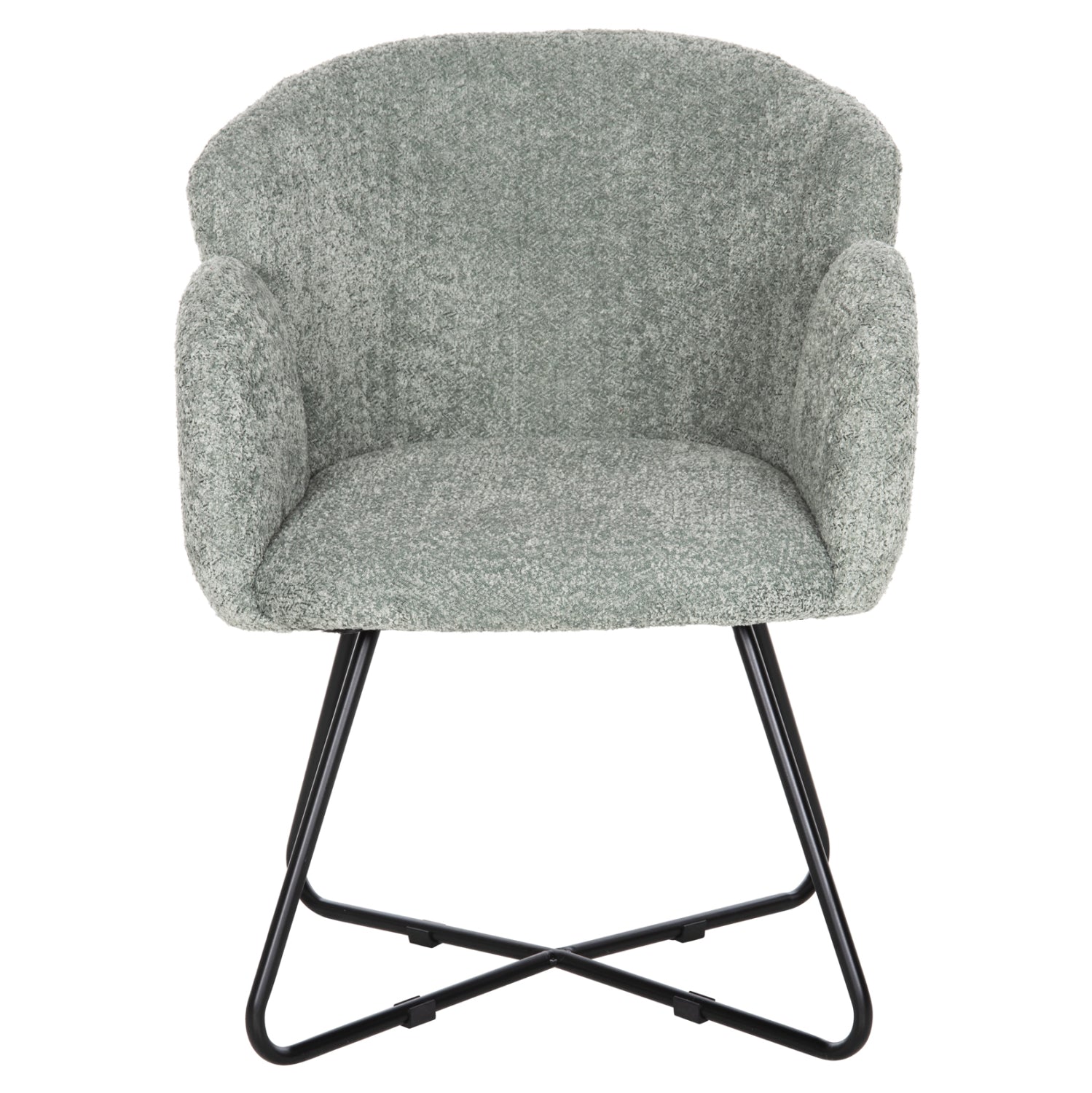 Кресло Харис букле цвят шам фъстък  59,5x64x77