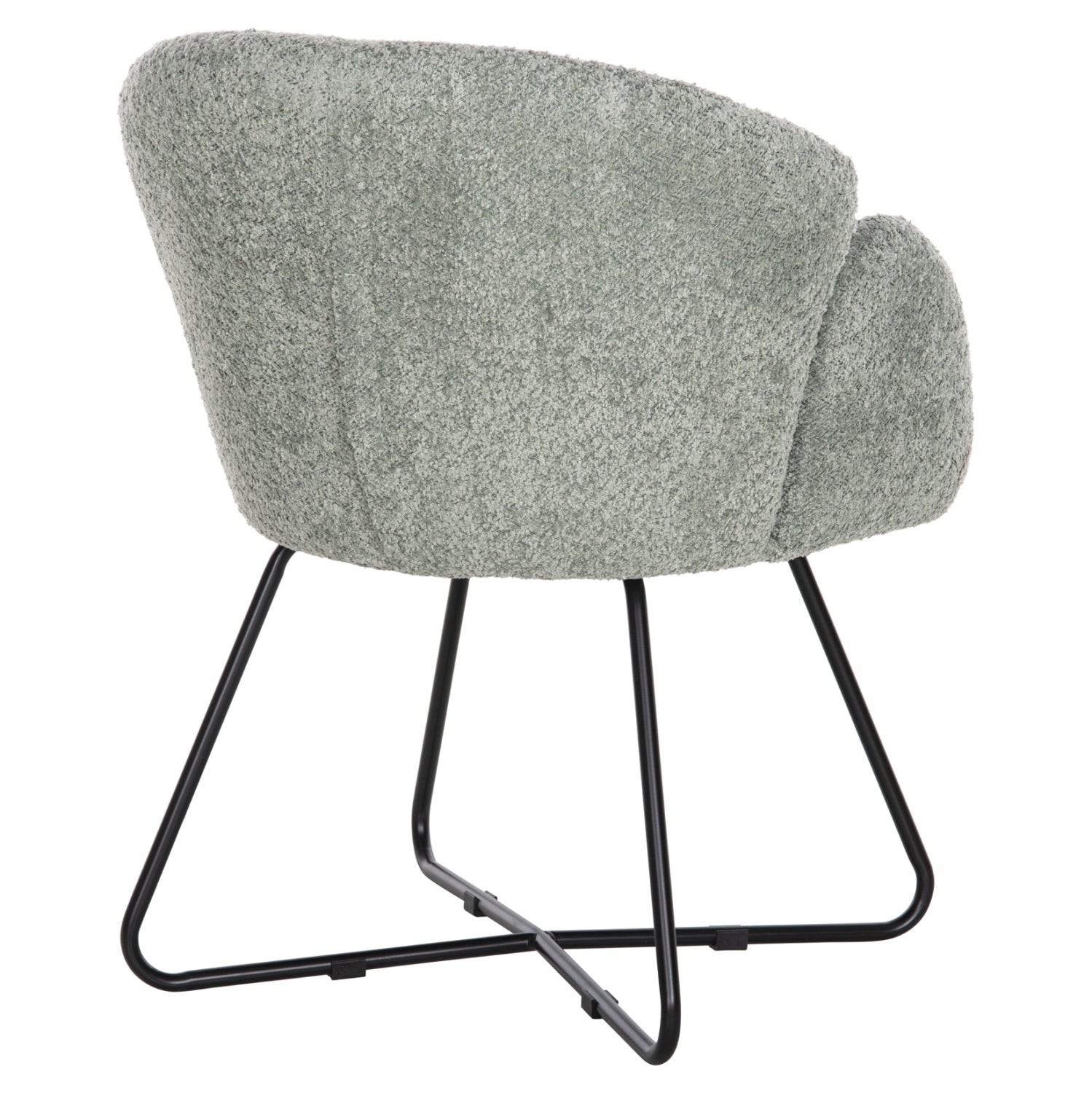 Кресло Харис букле цвят шам фъстък  59,5x64x77