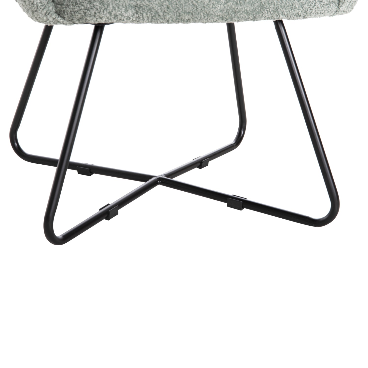 Кресло Харис букле цвят шам фъстък  59,5x64x77