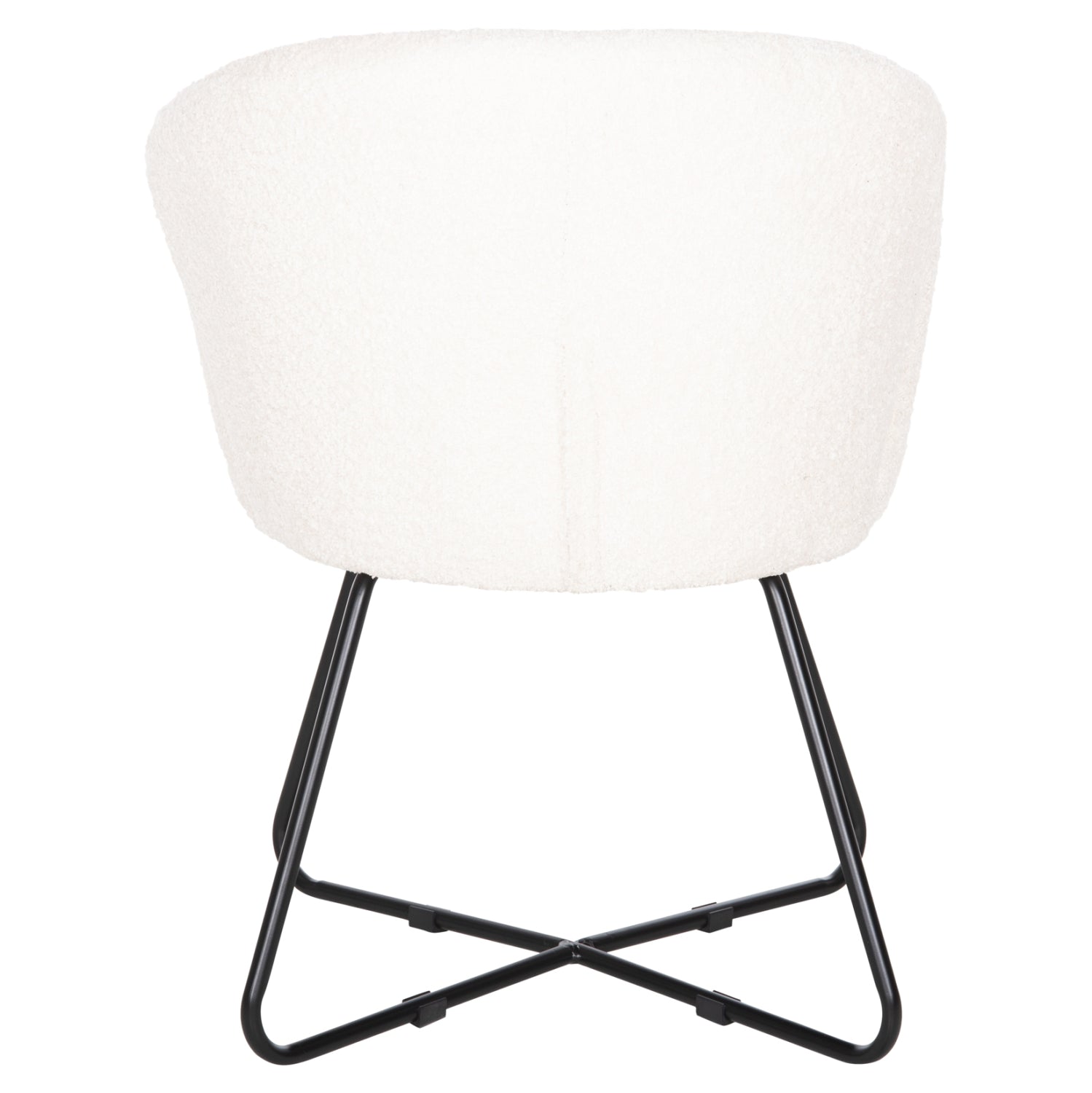 Кресло Харис букле цвят екрю  59,5x64x77