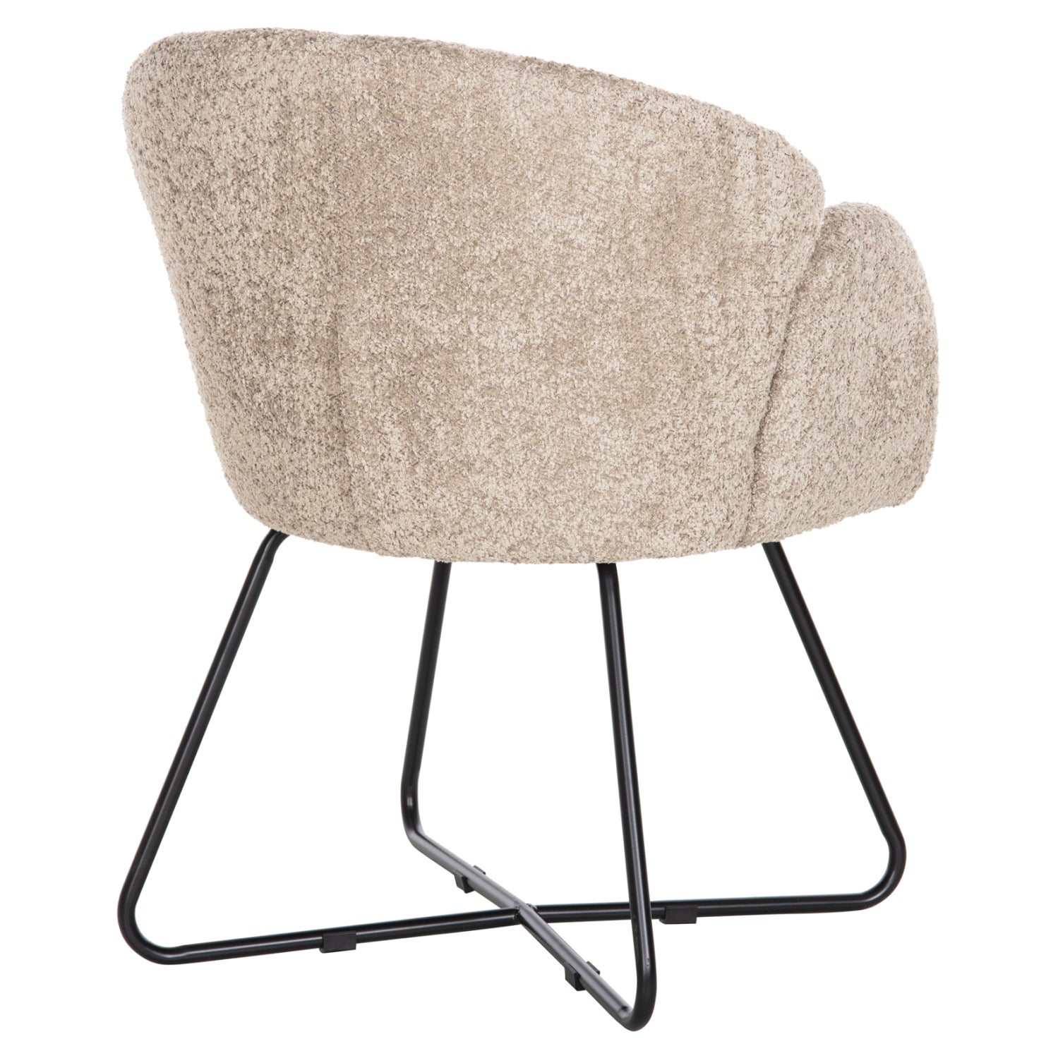 Кресло Харис букле бежов цвят  59,5x64x77